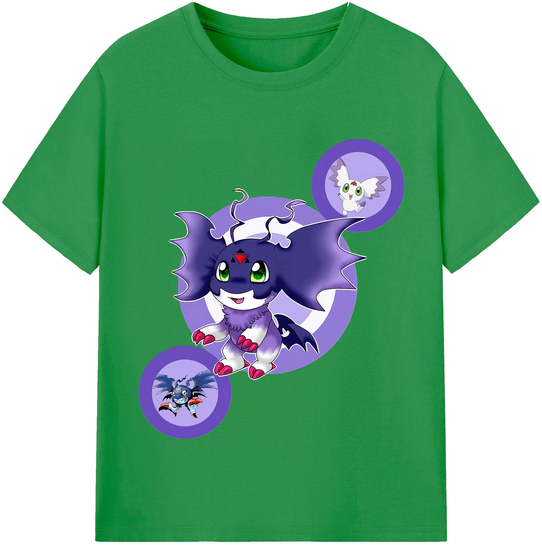 （画像用） Digimon デジタルモンスター/デジモン レディースカジュアルプリントTシャツ（綿100％）