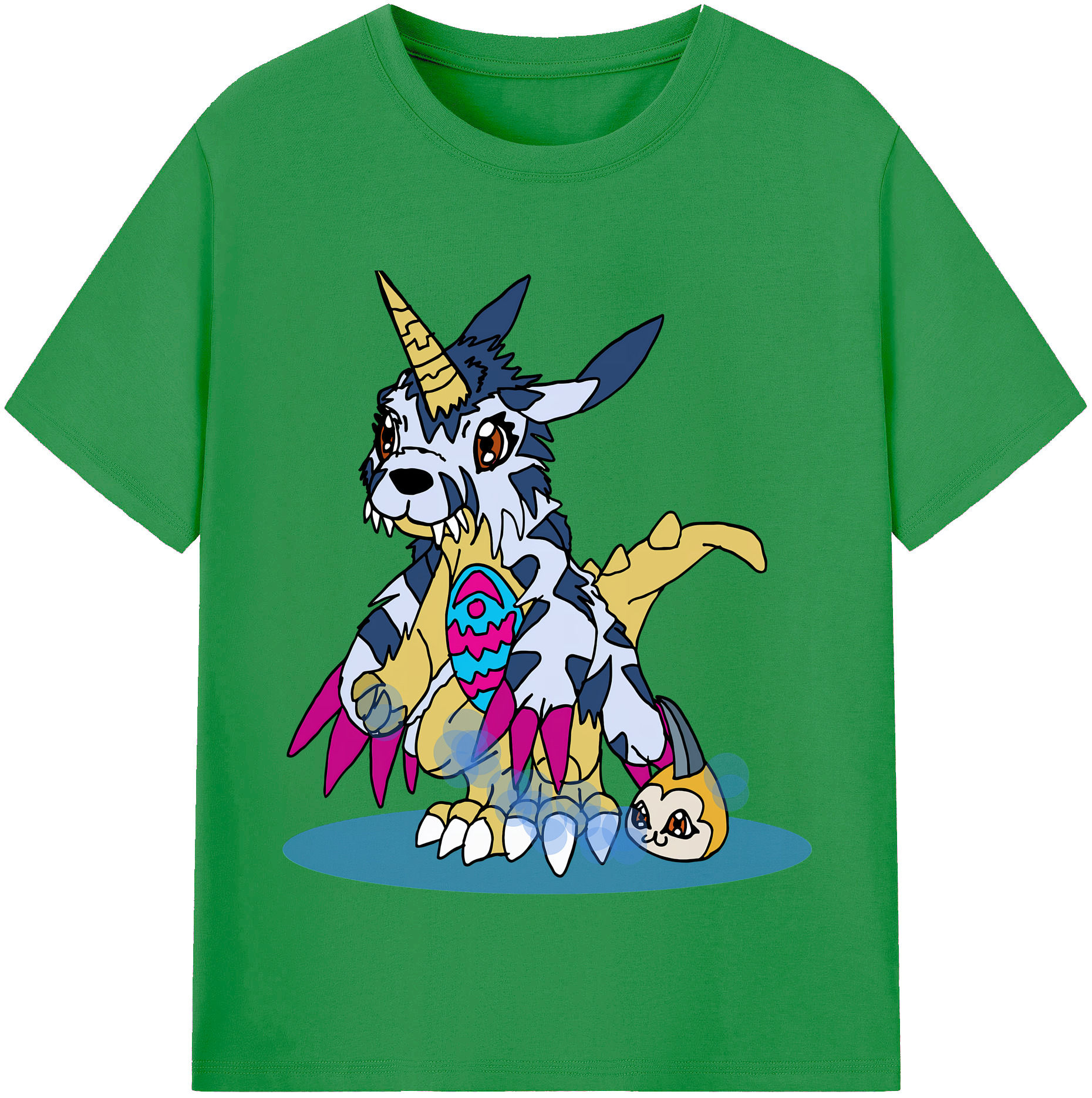 （画像用） Digimon デジタルモンスター/デジモン レディースカジュアルプリントTシャツ（綿100％）