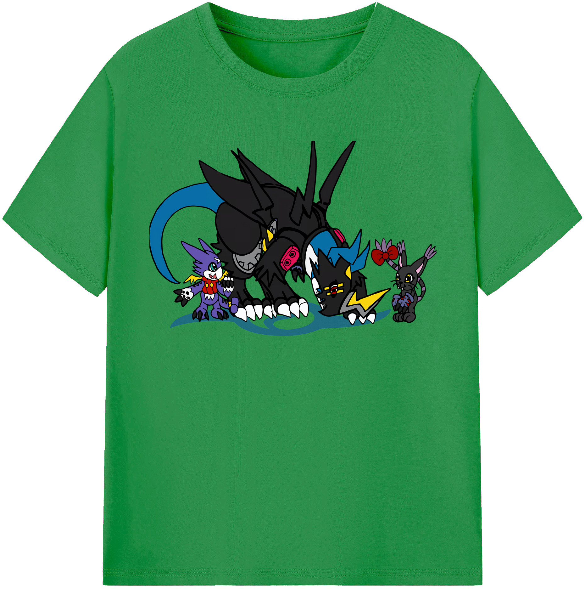 （画像用） Digimon デジタルモンスター/デジモン レディースカジュアルプリントTシャツ（綿100％）