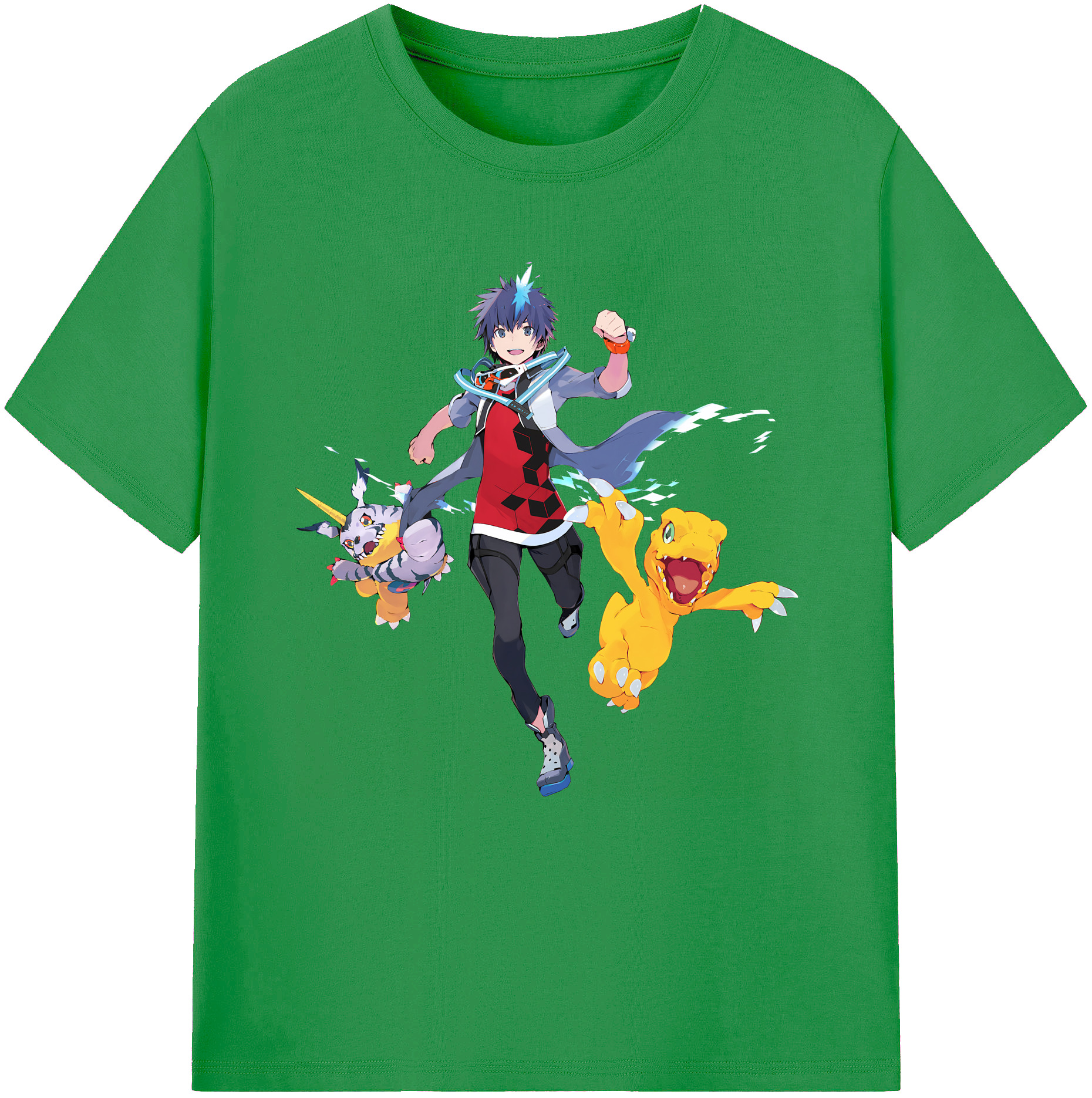 （画像用） Digimon デジタルモンスター/デジモン レディースカジュアルプリントTシャツ（綿100％）