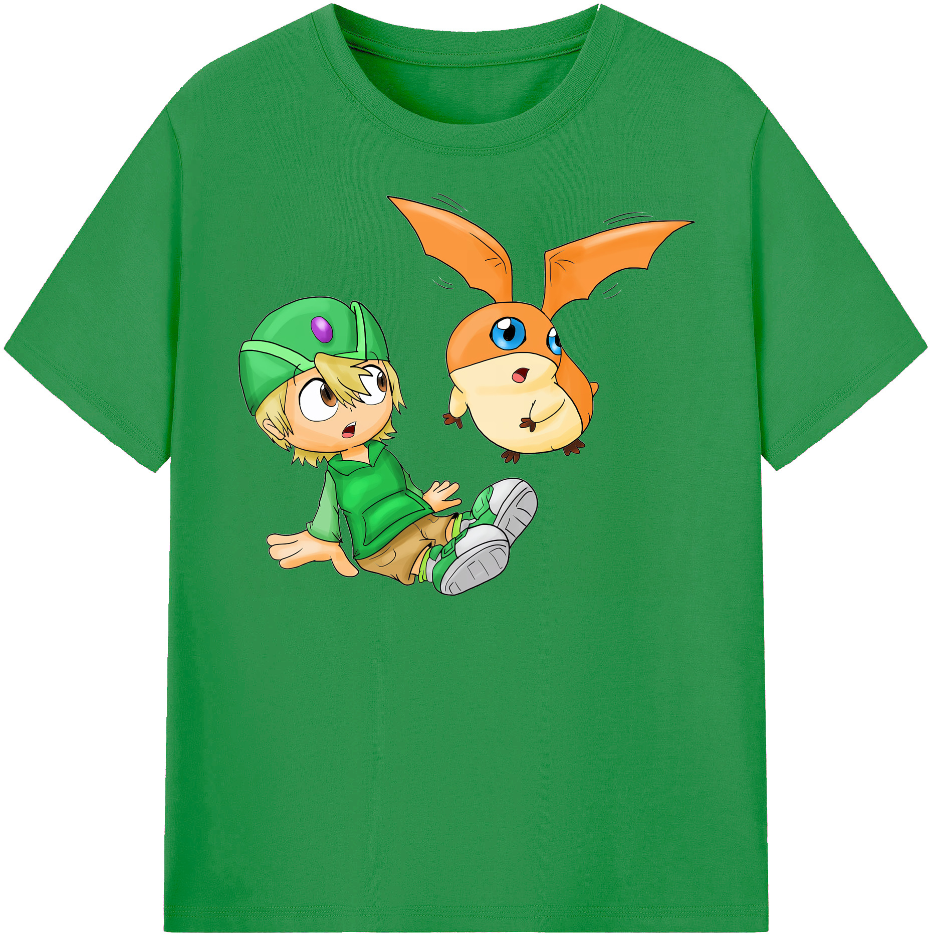 （画像用） Digimon デジタルモンスター/デジモン レディースカジュアルプリントTシャツ（綿100％）