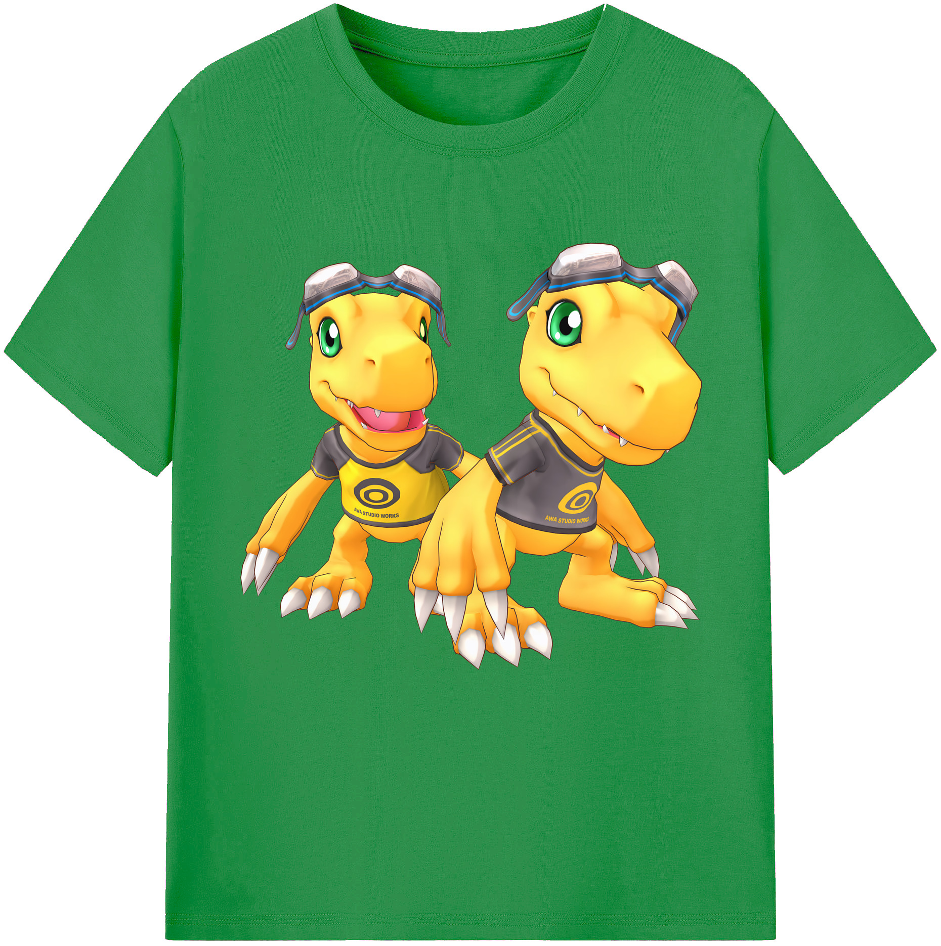 （画像用） Digimon デジタルモンスター/デジモン レディースカジュアルプリントTシャツ（綿100％）