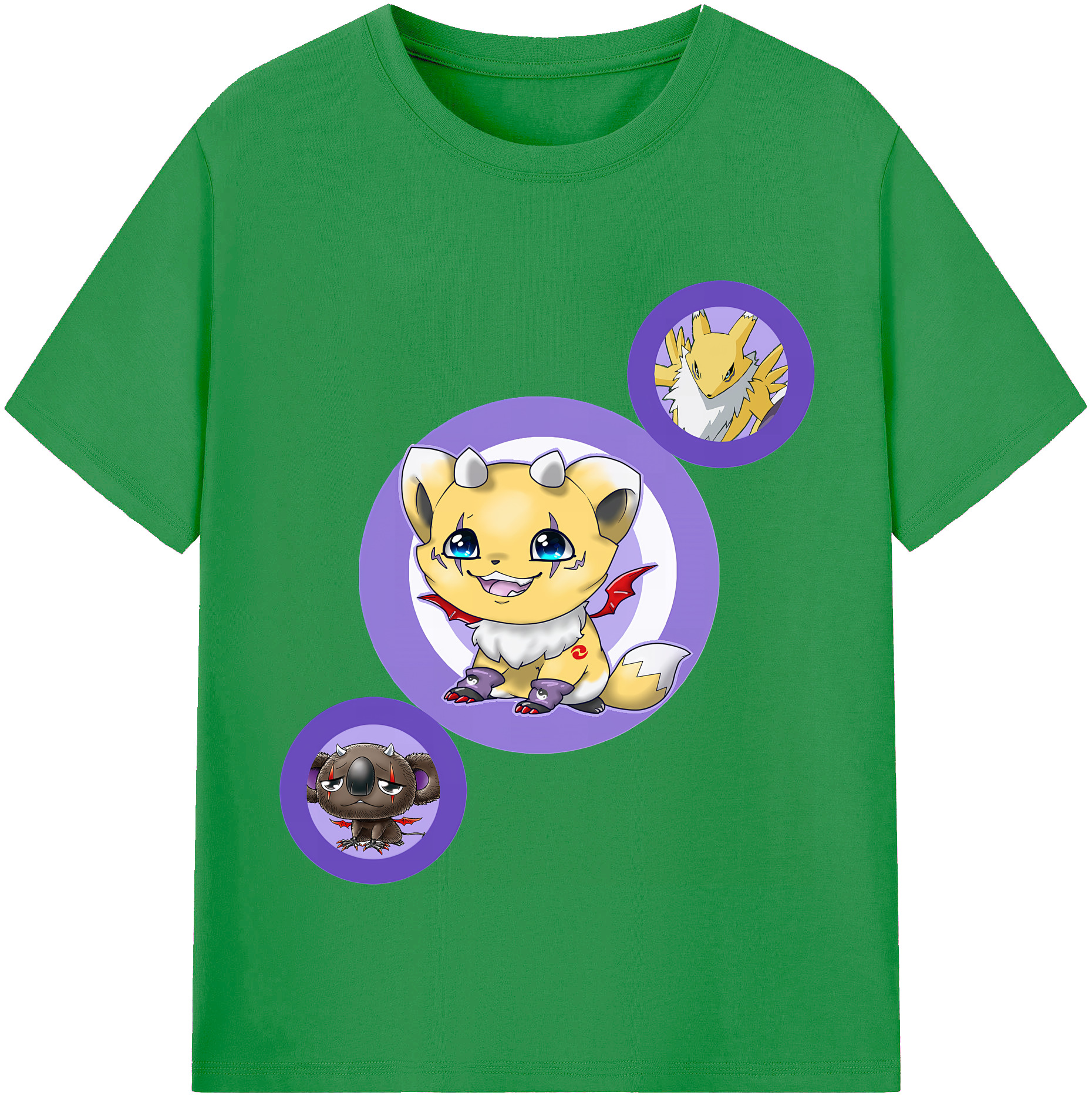 （画像用） Digimon デジタルモンスター/デジモン レディースカジュアルプリントTシャツ（綿100％）