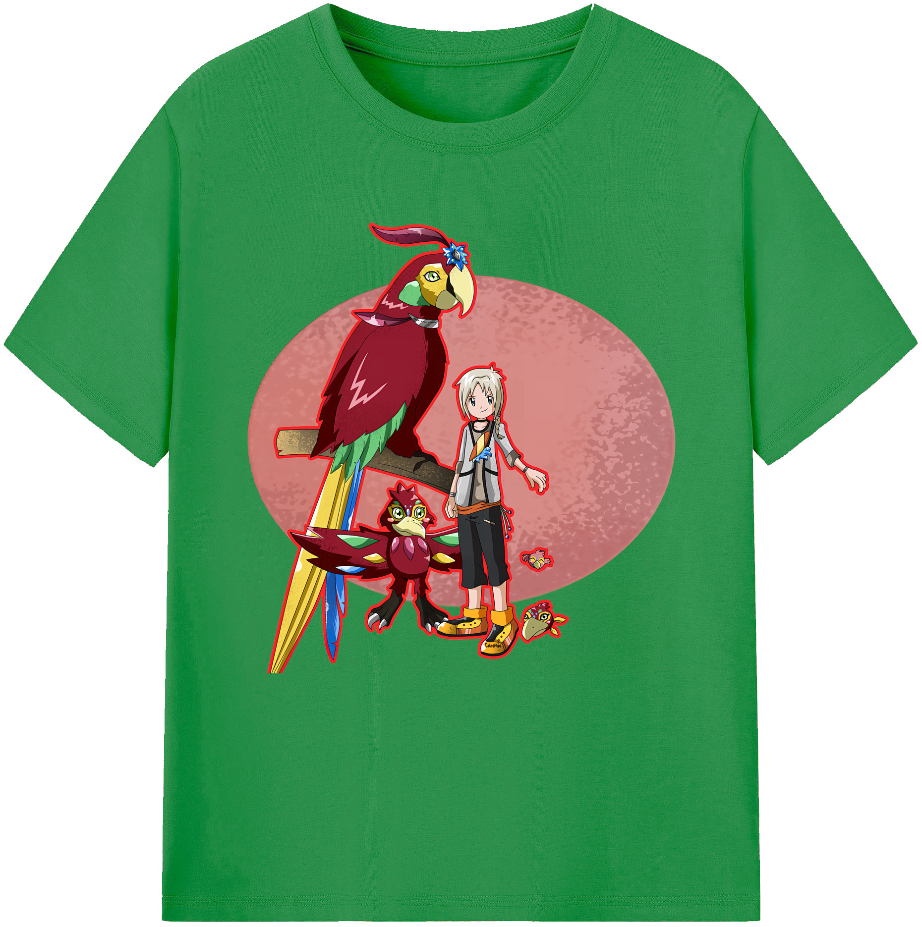 （画像用） Digimon デジタルモンスター/デジモン レディースカジュアルプリントTシャツ（綿100％）