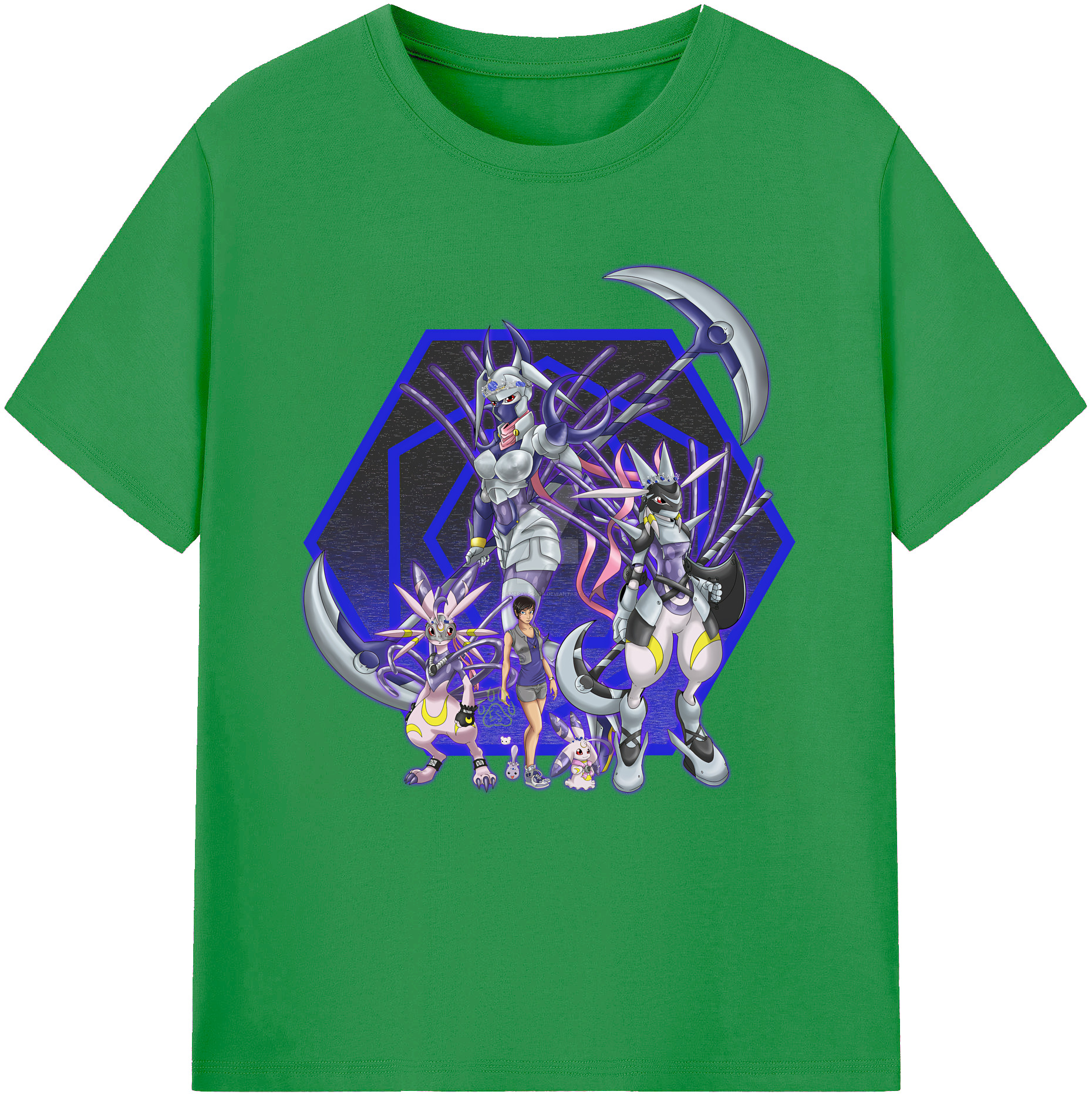 （画像用） Digimon デジタルモンスター/デジモン レディースカジュアルプリントTシャツ（綿100％）