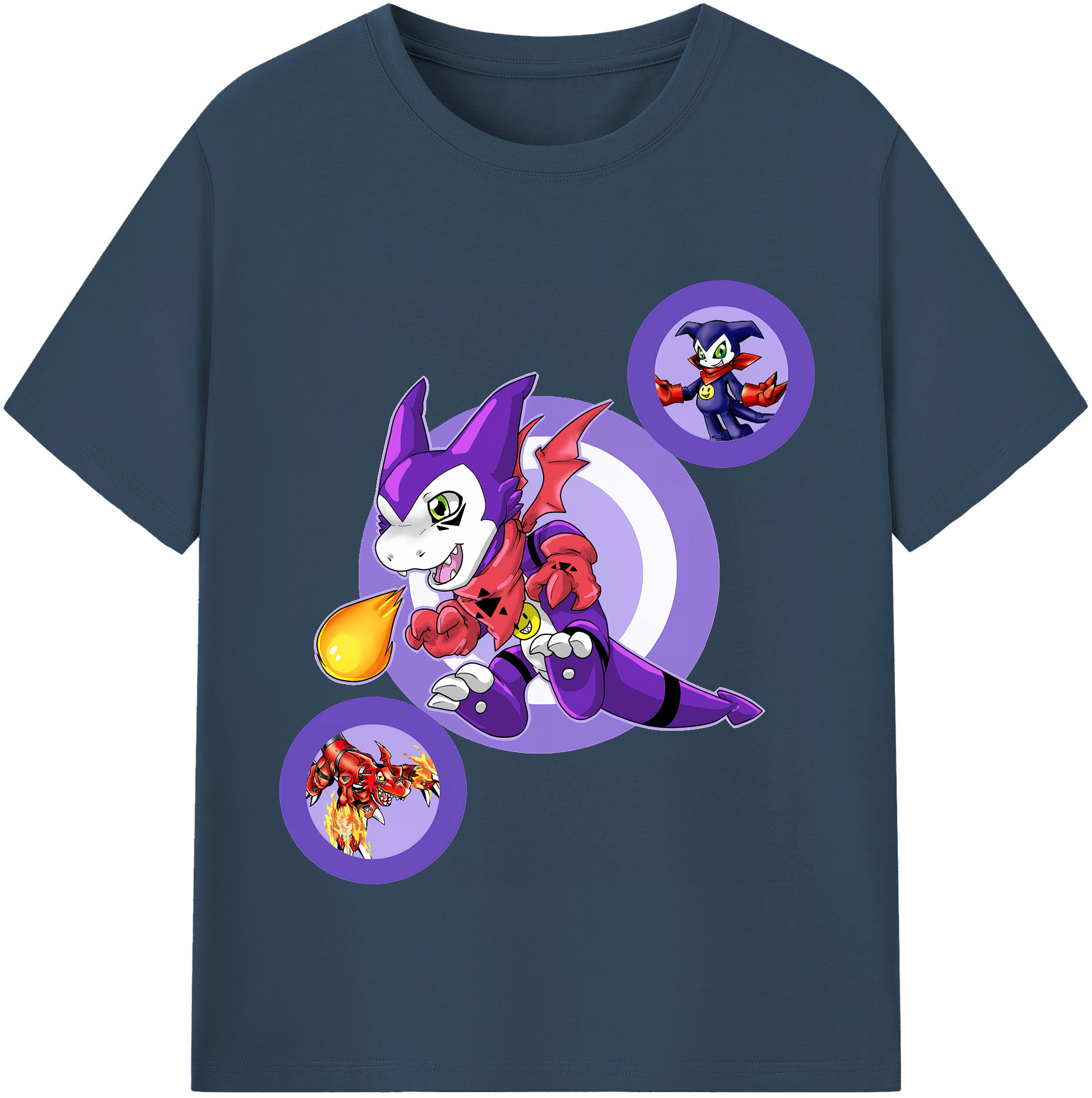 （画像用） Digimon デジタルモンスター/デジモン レディースカジュアルプリントTシャツ（綿100％）
