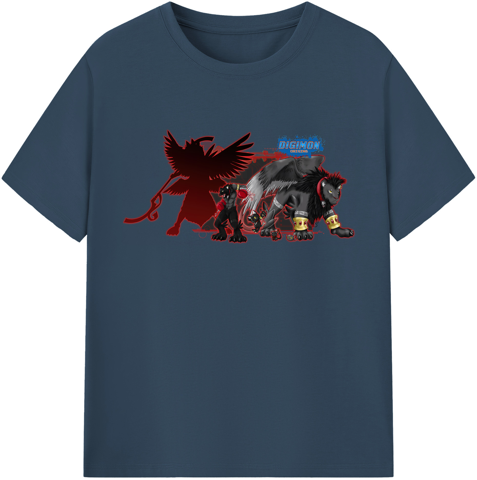 （画像用） Digimon デジタルモンスター/デジモン レディースカジュアルプリントTシャツ（綿100％）