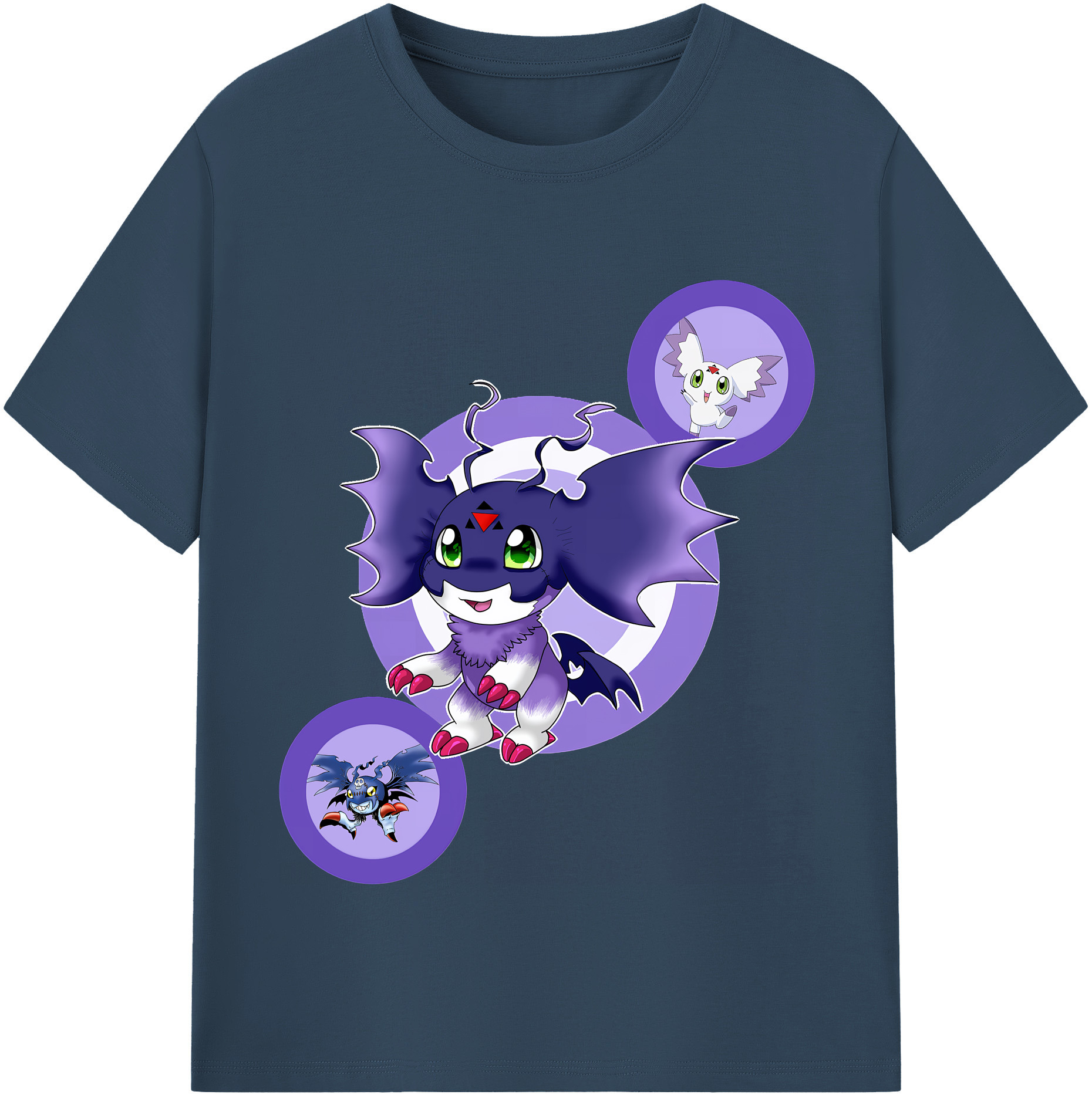 （画像用） Digimon デジタルモンスター/デジモン レディースカジュアルプリントTシャツ（綿100％）