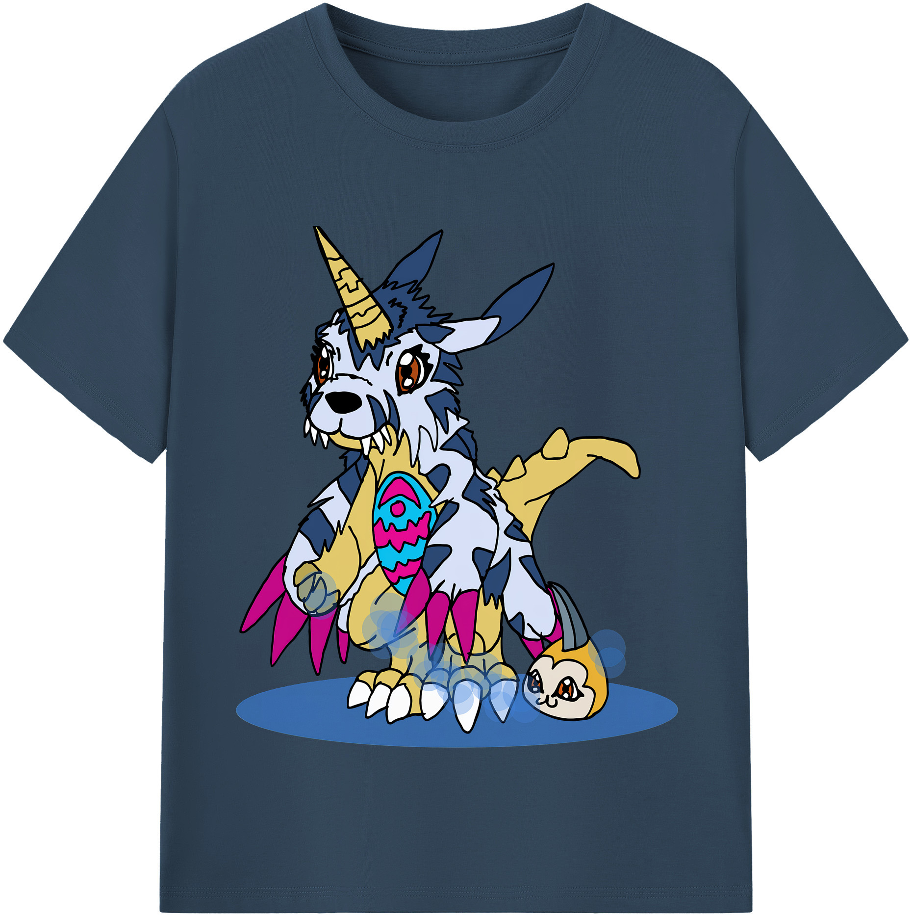 （画像用） Digimon デジタルモンスター/デジモン レディースカジュアルプリントTシャツ（綿100％）