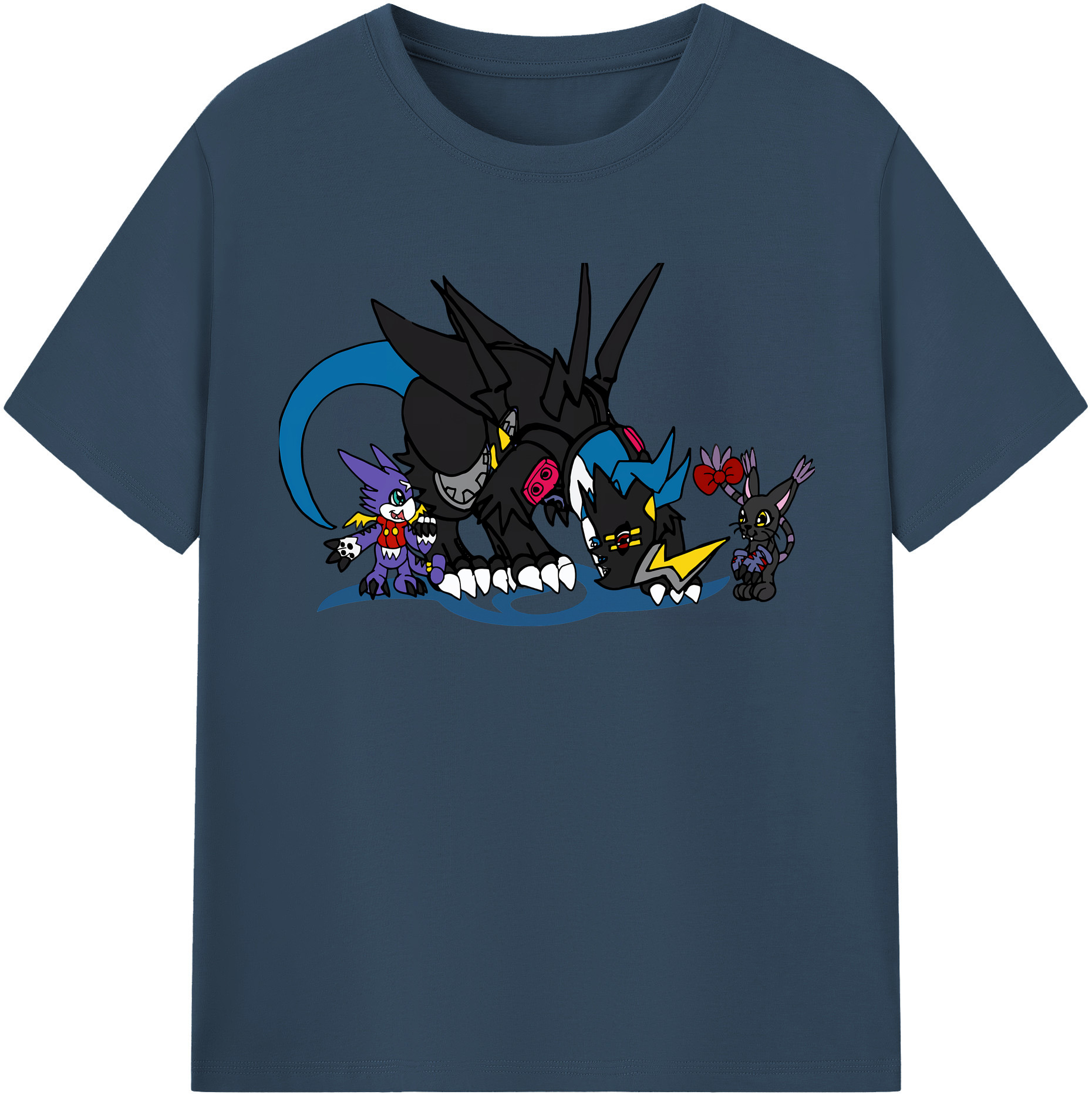 （画像用） Digimon デジタルモンスター/デジモン レディースカジュアルプリントTシャツ（綿100％）