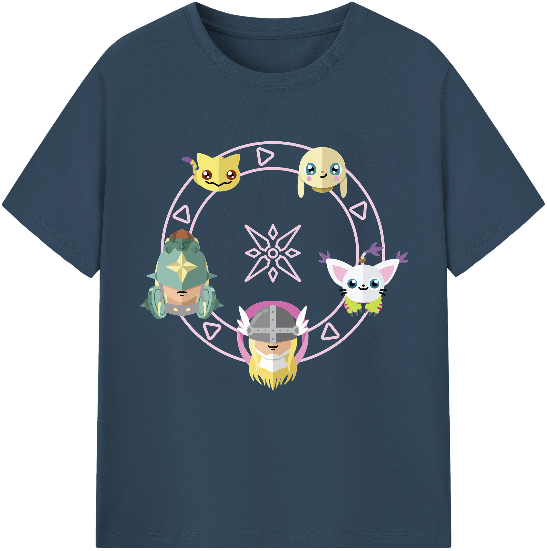 （画像用） Digimon デジタルモンスター/デジモン レディースカジュアルプリントTシャツ（綿100％）