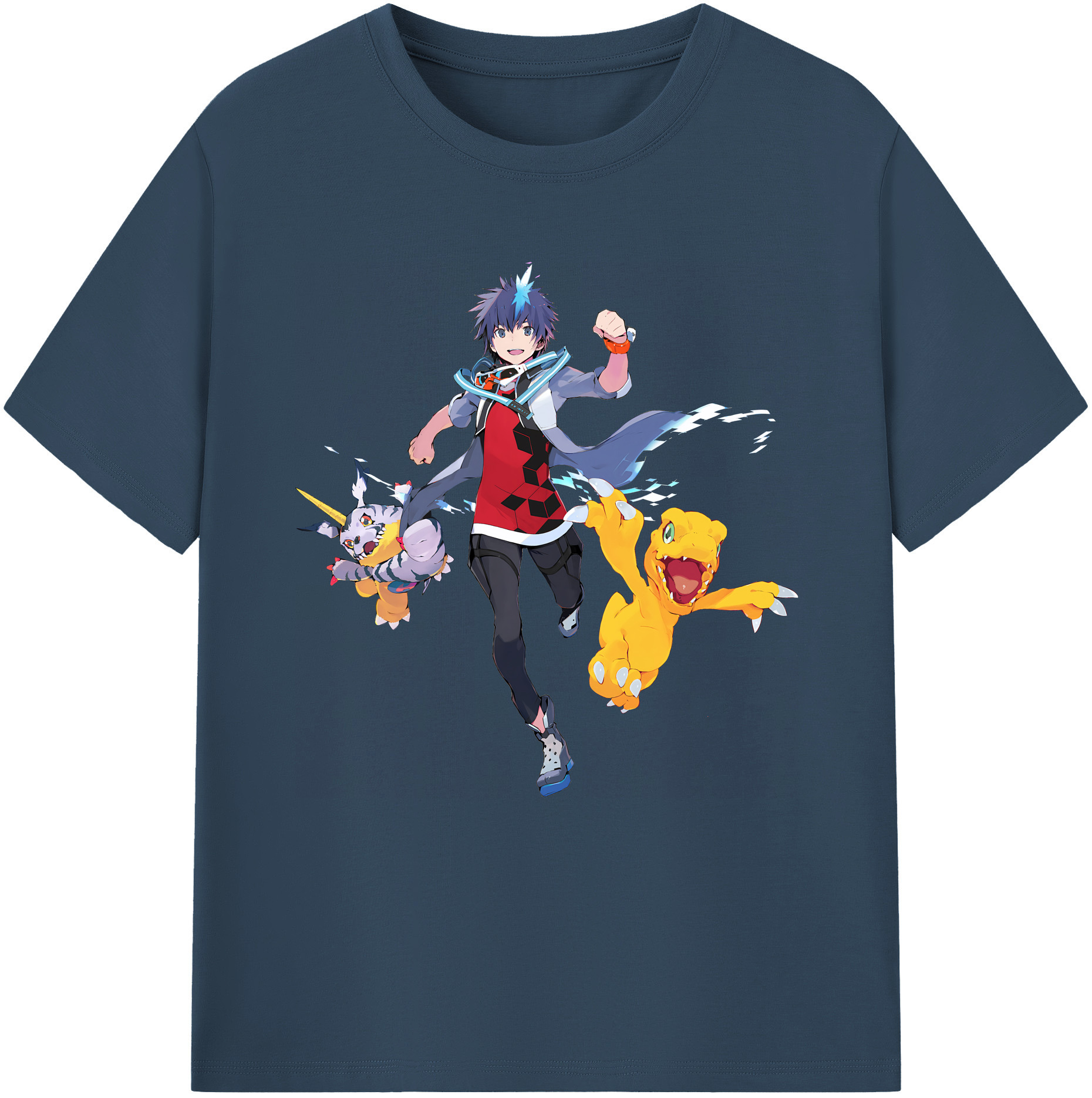 （画像用） Digimon デジタルモンスター/デジモン レディースカジュアルプリントTシャツ（綿100％）