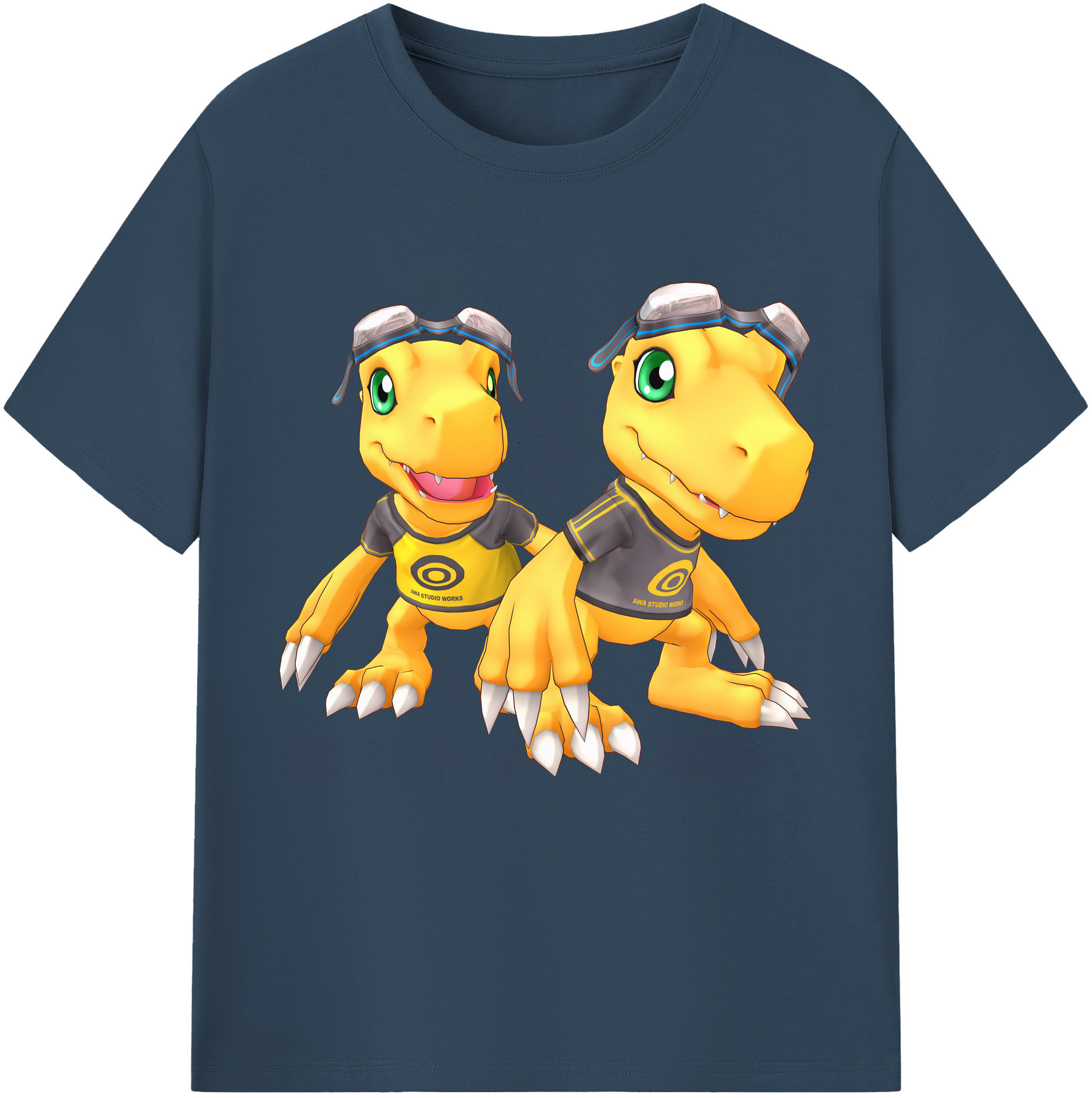 （画像用） Digimon デジタルモンスター/デジモン レディースカジュアルプリントTシャツ（綿100％）