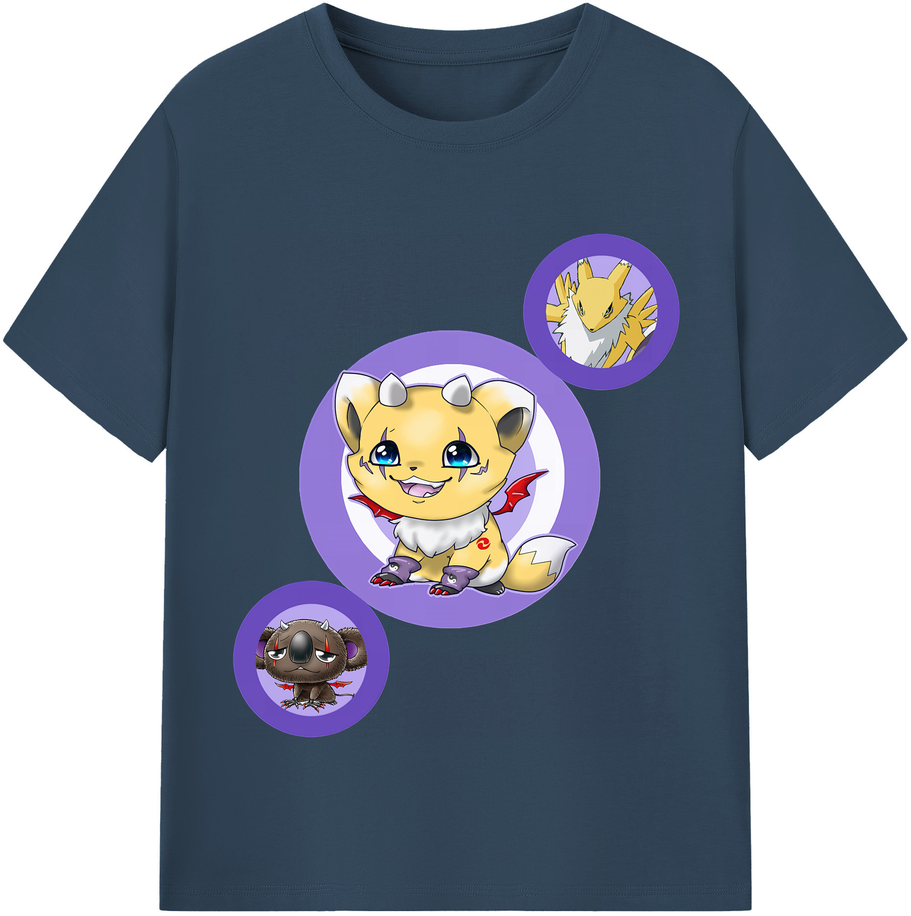 （画像用） Digimon デジタルモンスター/デジモン レディースカジュアルプリントTシャツ（綿100％）