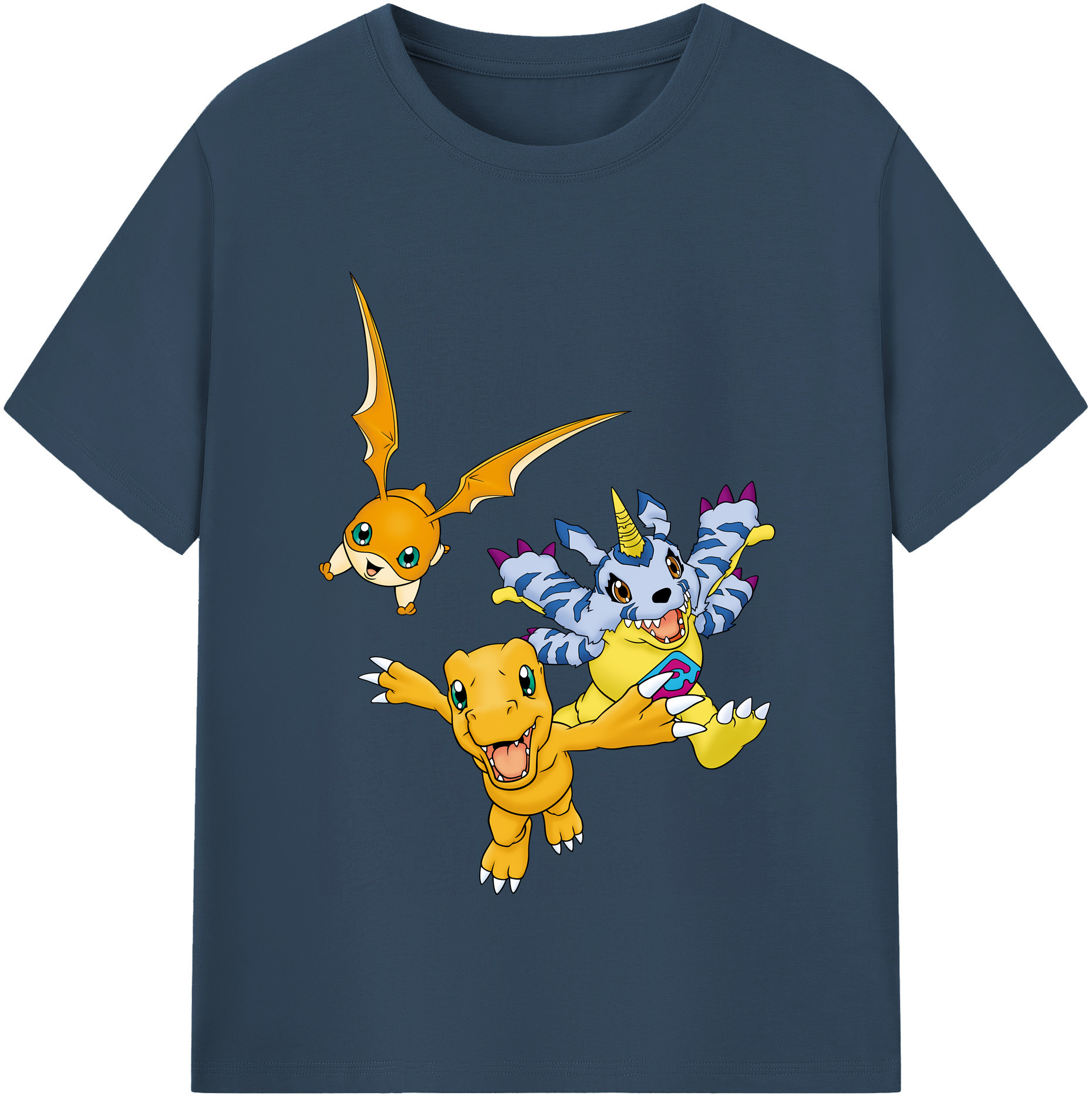 （画像用） Digimon デジタルモンスター/デジモン レディースカジュアルプリントTシャツ（綿100％）