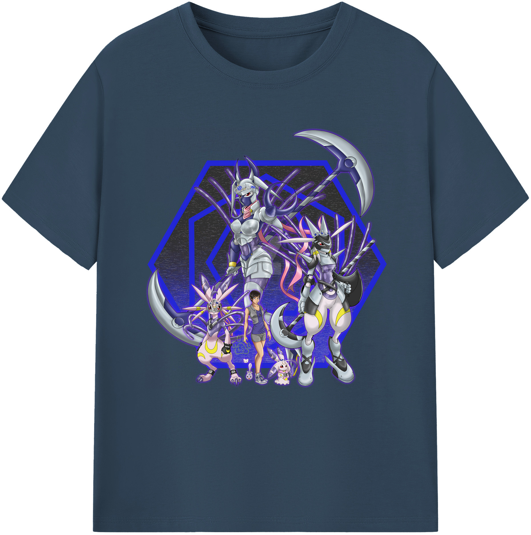（画像用） Digimon デジタルモンスター/デジモン レディースカジュアルプリントTシャツ（綿100％）