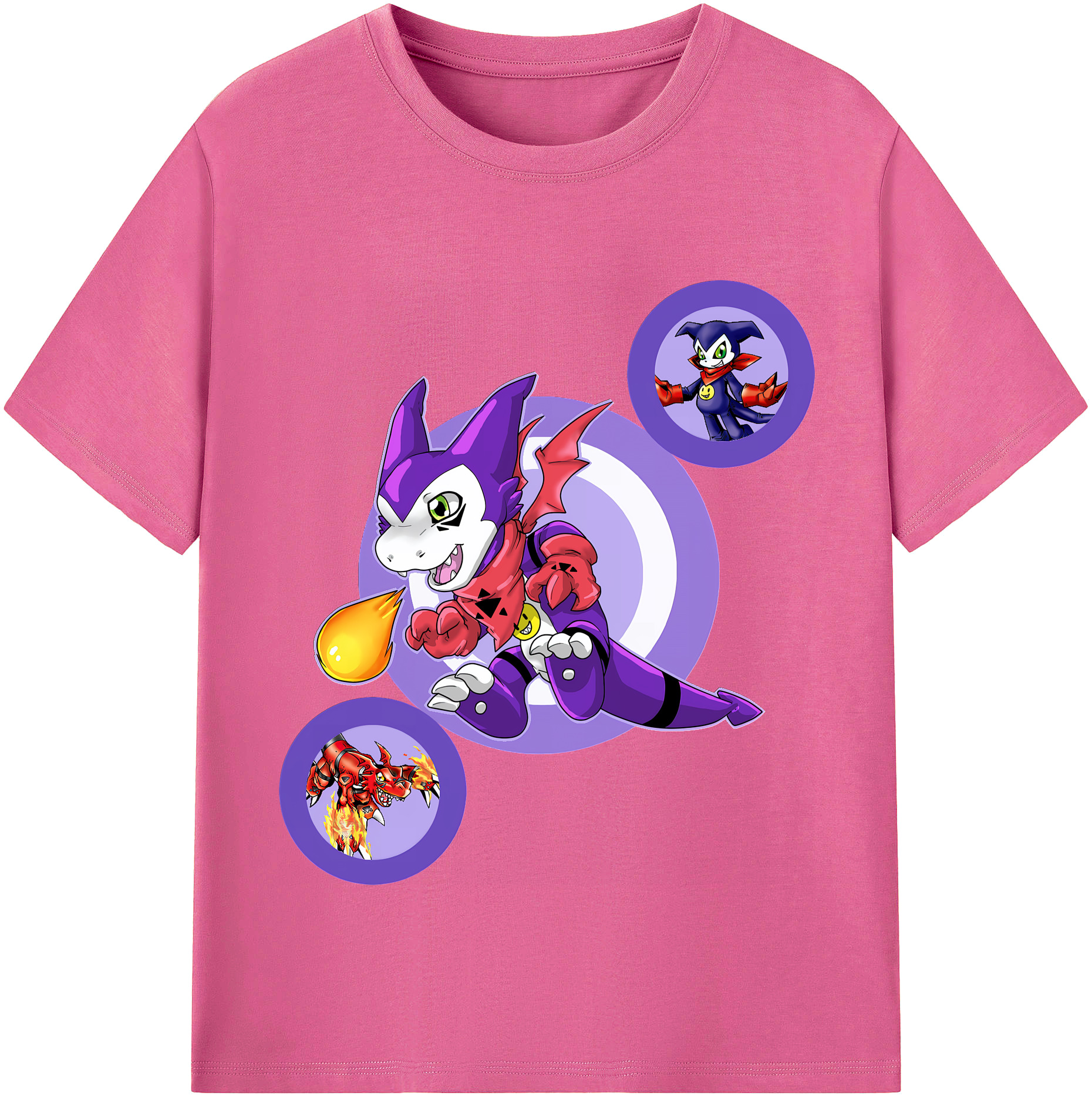 （画像用） Digimon デジタルモンスター/デジモン レディースカジュアルプリントTシャツ（綿100％）