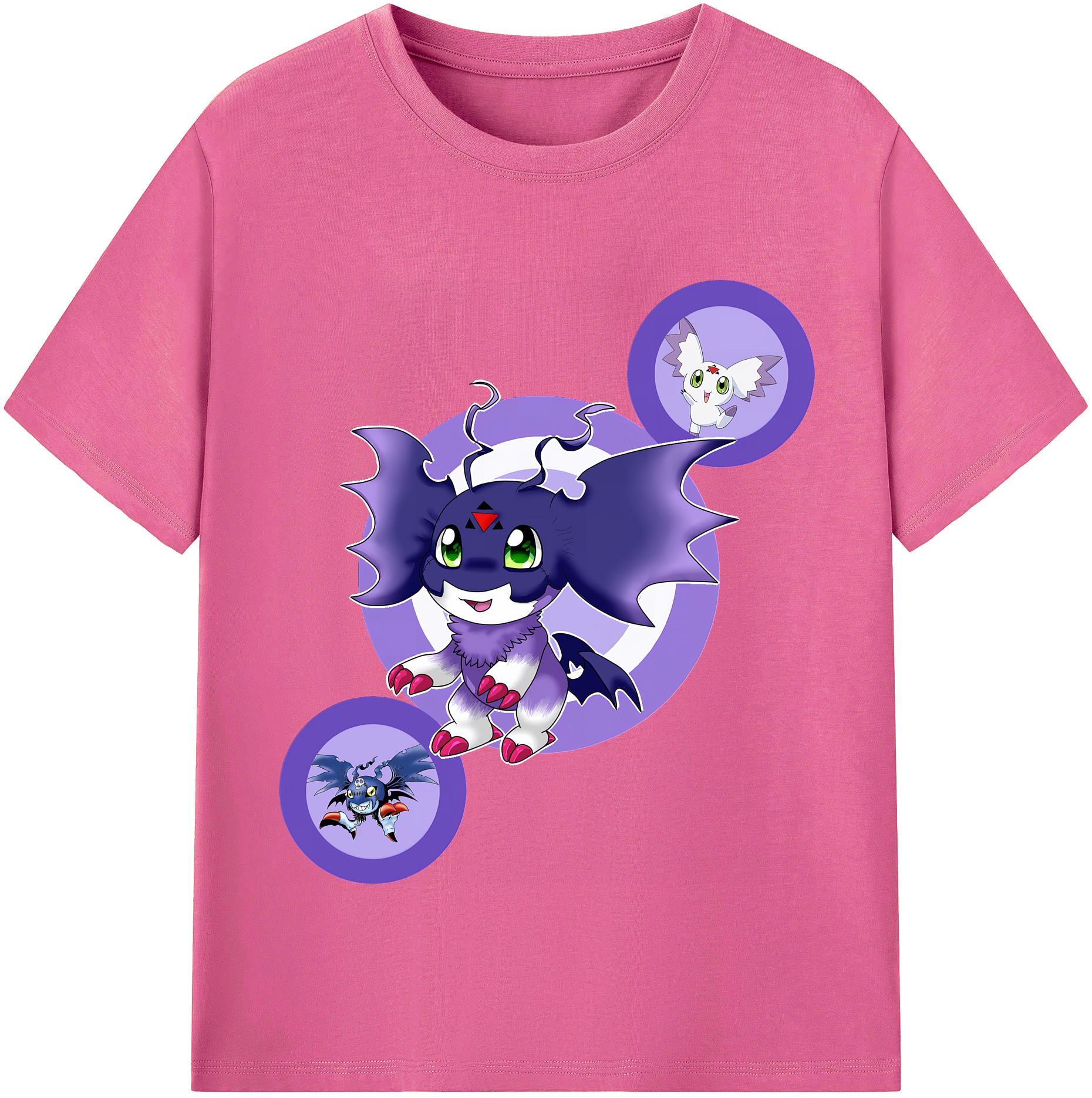 （画像用） Digimon デジタルモンスター/デジモン レディースカジュアルプリントTシャツ（綿100％）