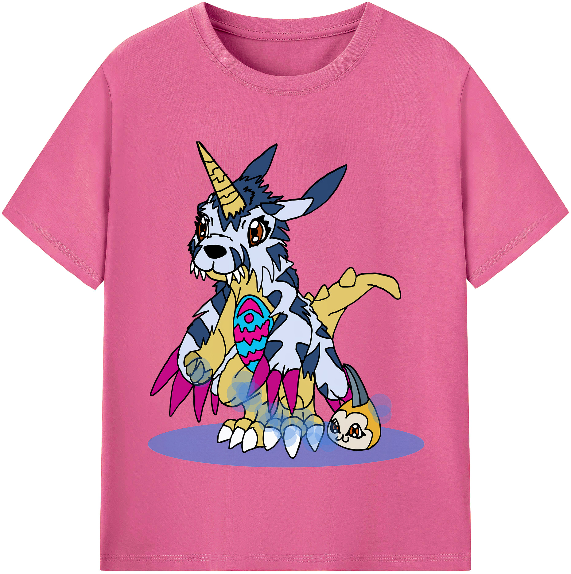 （画像用） Digimon デジタルモンスター/デジモン レディースカジュアルプリントTシャツ（綿100％）
