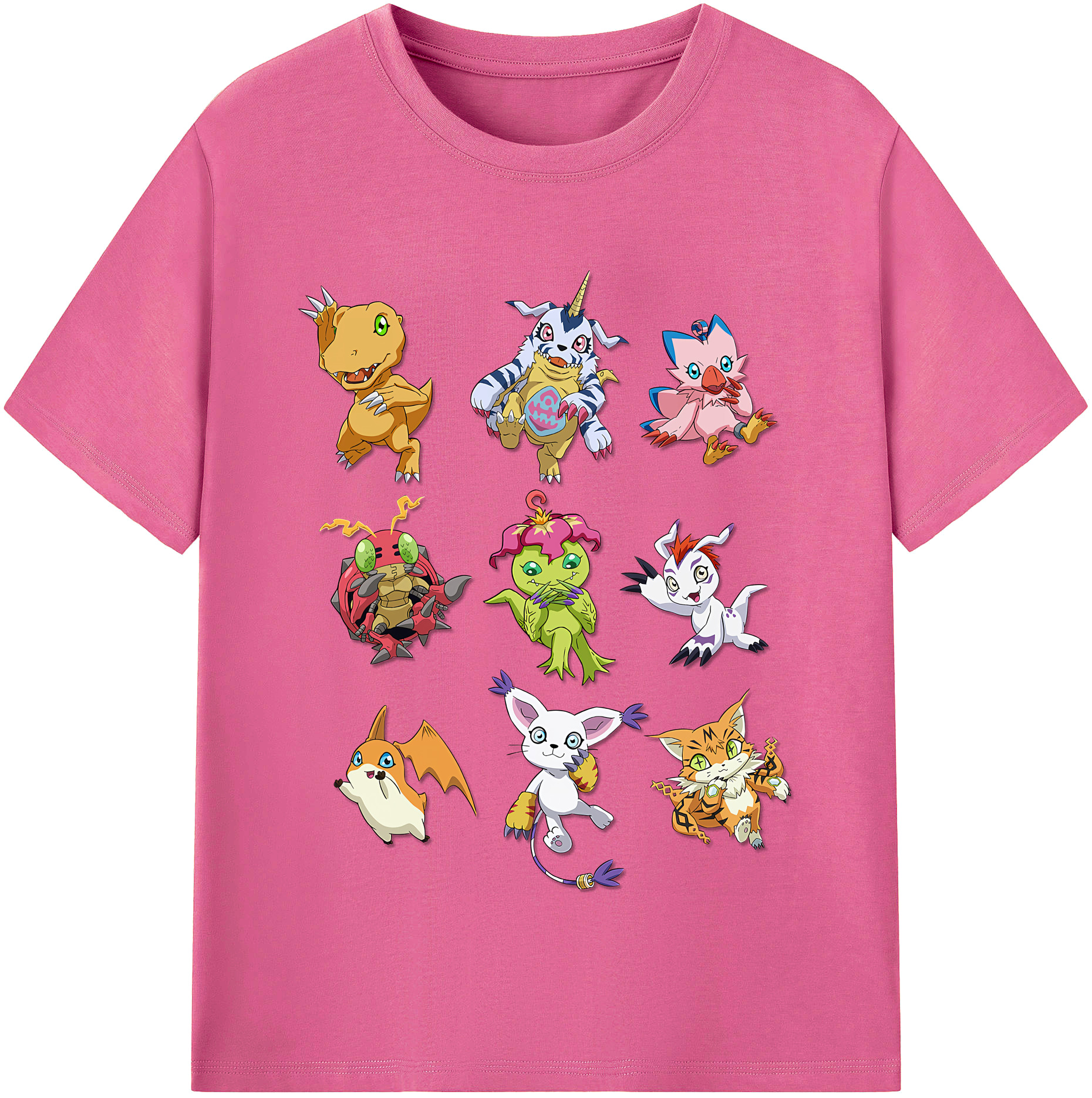 （画像用） Digimon デジタルモンスター/デジモン レディースカジュアルプリントTシャツ（綿100％）