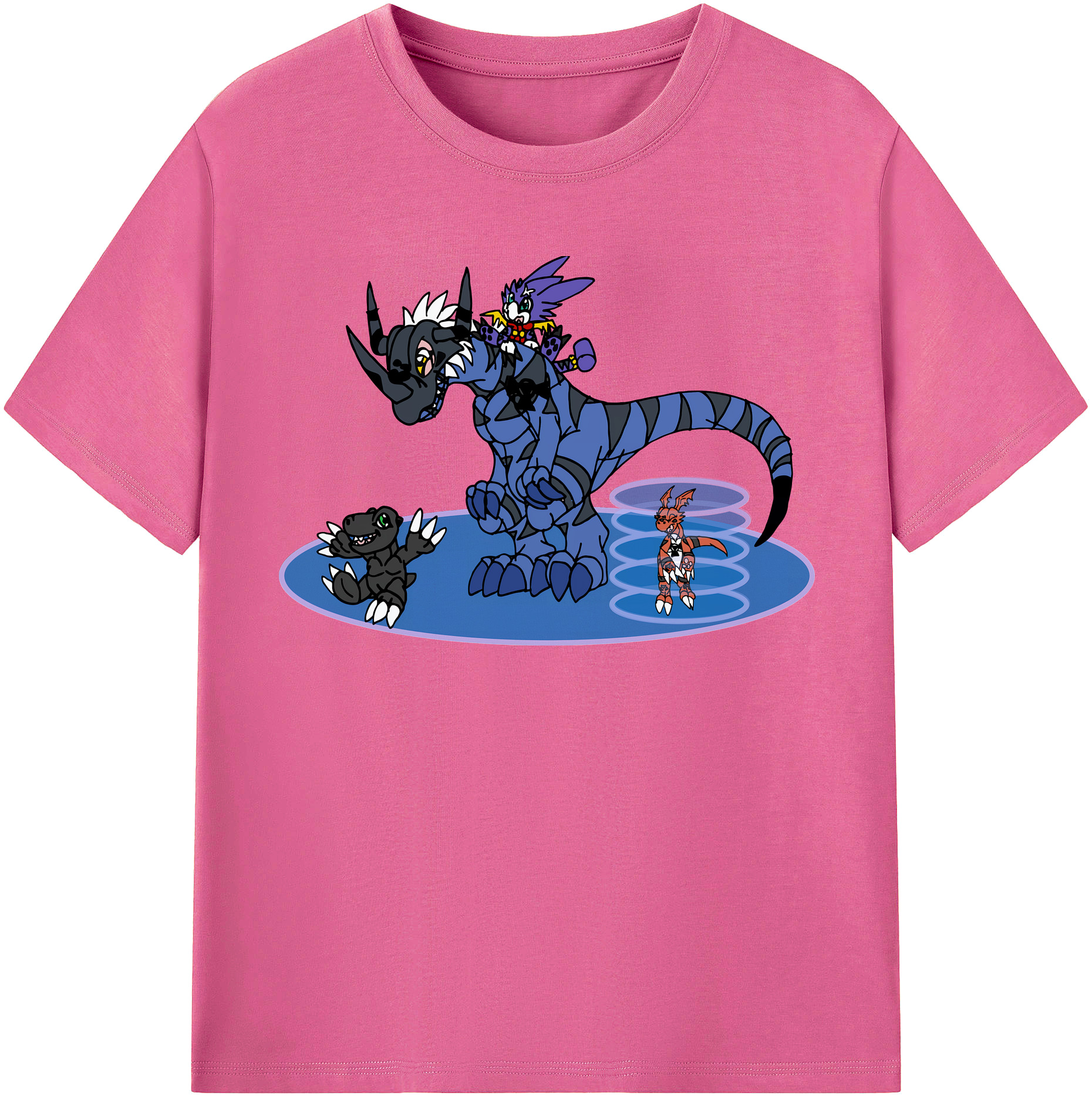 （画像用） Digimon デジタルモンスター/デジモン レディースカジュアルプリントTシャツ（綿100％）