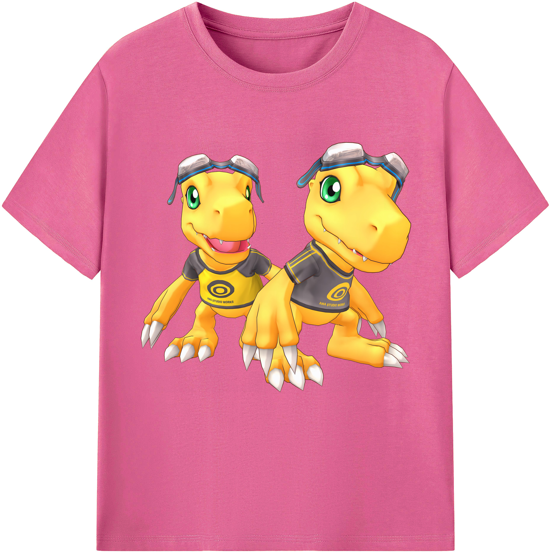 （画像用） Digimon デジタルモンスター/デジモン レディースカジュアルプリントTシャツ（綿100％）