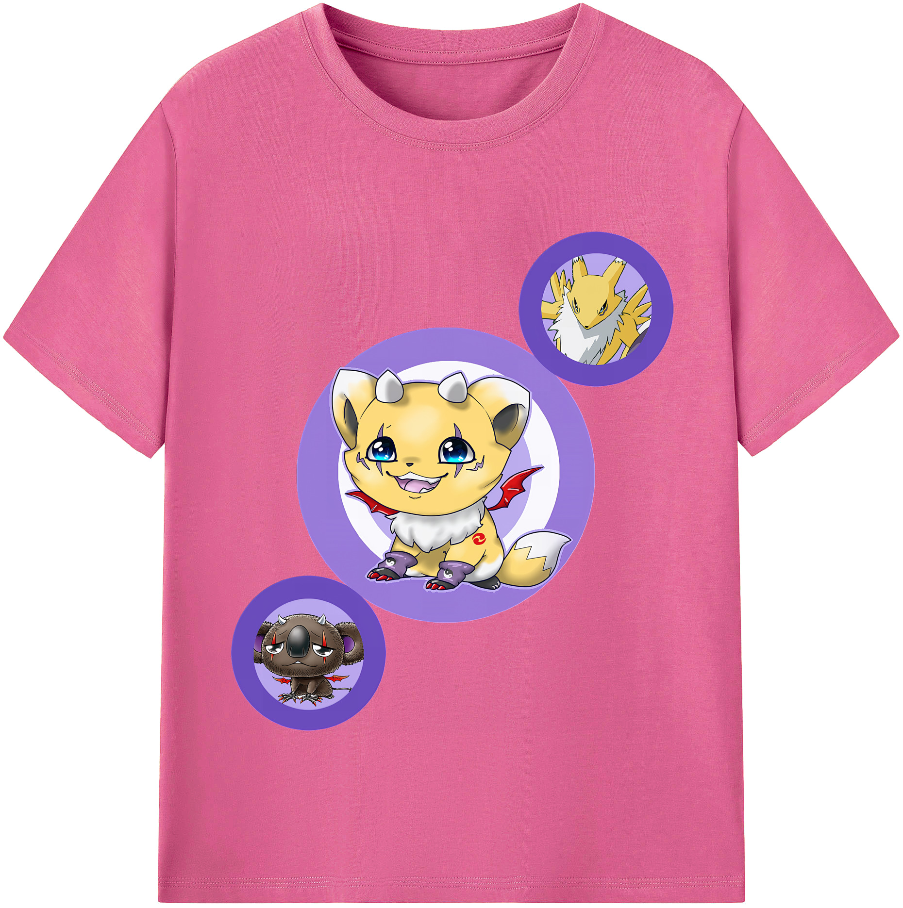 （画像用） Digimon デジタルモンスター/デジモン レディースカジュアルプリントTシャツ（綿100％）