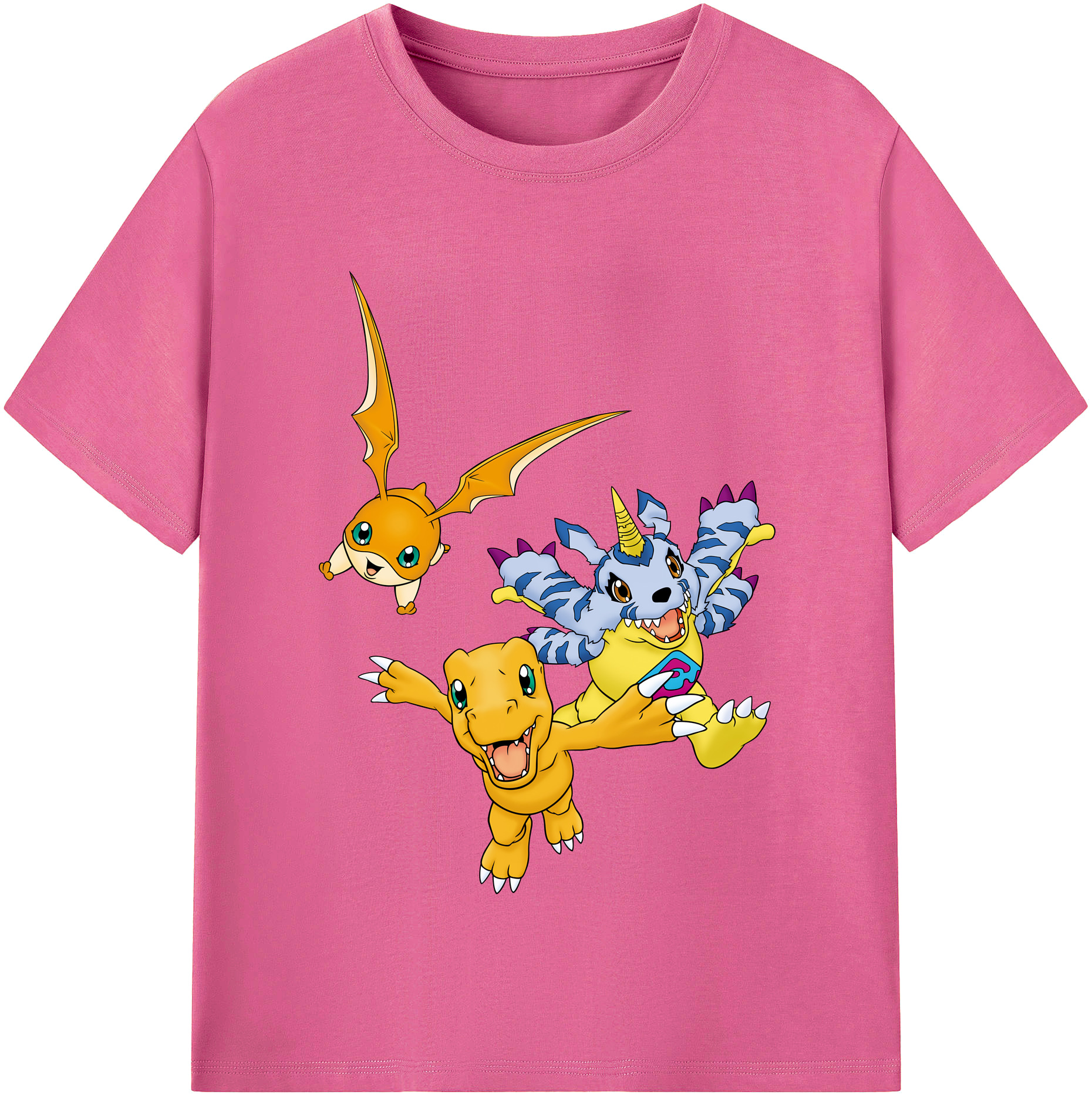 （画像用） Digimon デジタルモンスター/デジモン レディースカジュアルプリントTシャツ（綿100％）