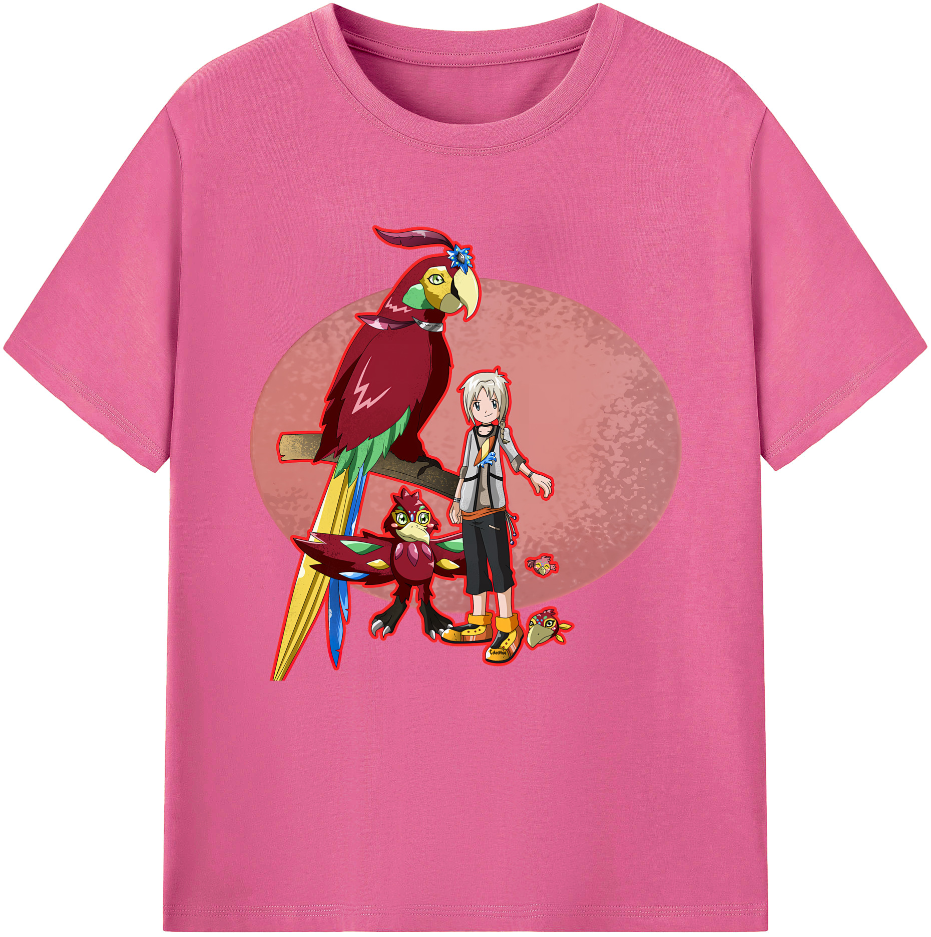 （画像用） Digimon デジタルモンスター/デジモン レディースカジュアルプリントTシャツ（綿100％）