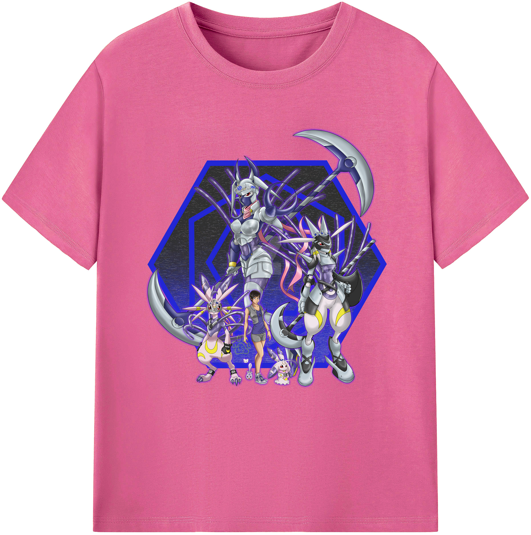 （画像用） Digimon デジタルモンスター/デジモン レディースカジュアルプリントTシャツ（綿100％）