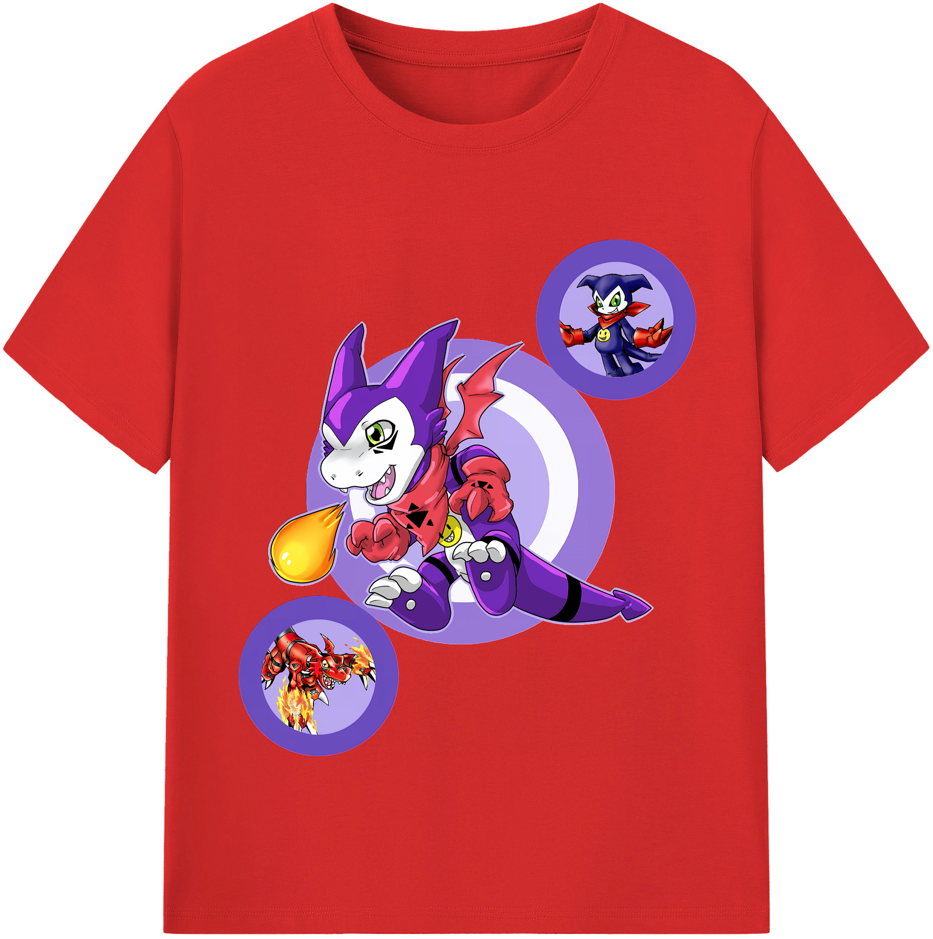 （画像用） Digimon デジタルモンスター/デジモン レディースカジュアルプリントTシャツ（綿100％）