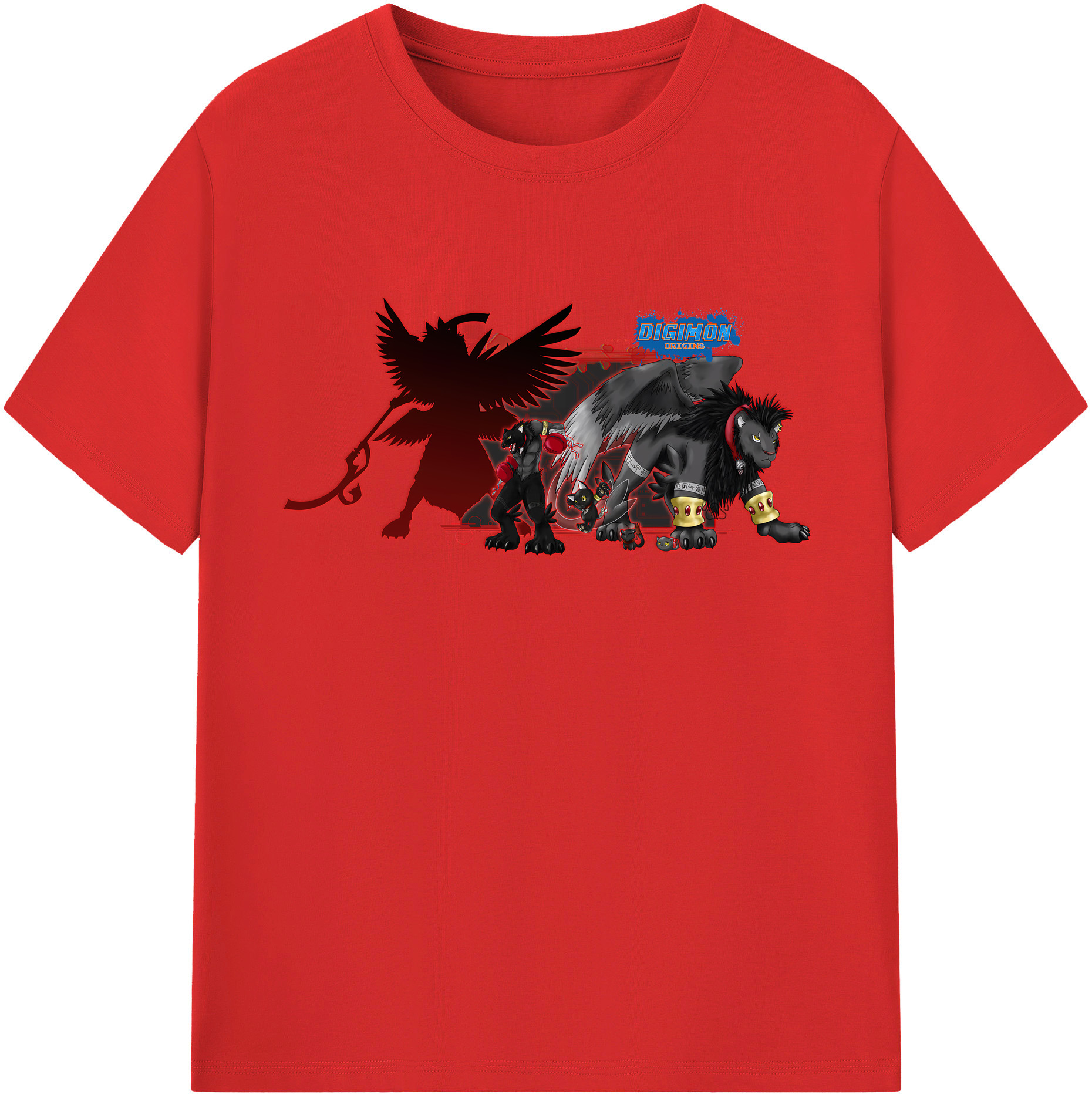 （画像用） Digimon デジタルモンスター/デジモン レディースカジュアルプリントTシャツ（綿100％）