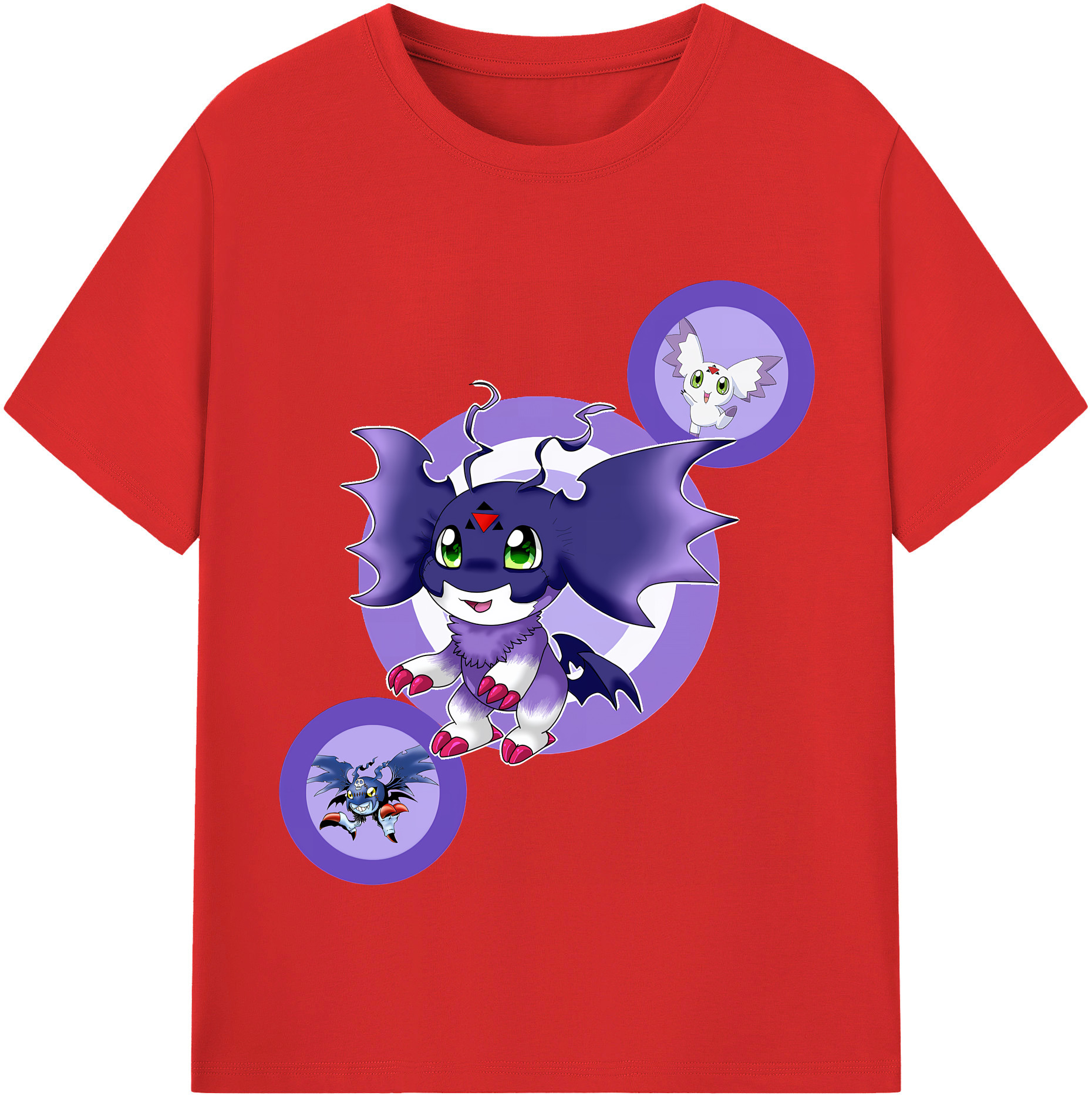 （画像用） Digimon デジタルモンスター/デジモン レディースカジュアルプリントTシャツ（綿100％）