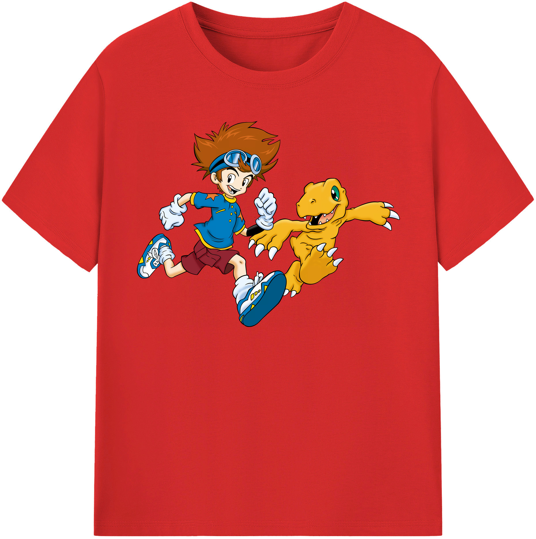 （画像用） Digimon デジタルモンスター/デジモン レディースカジュアルプリントTシャツ（綿100％）