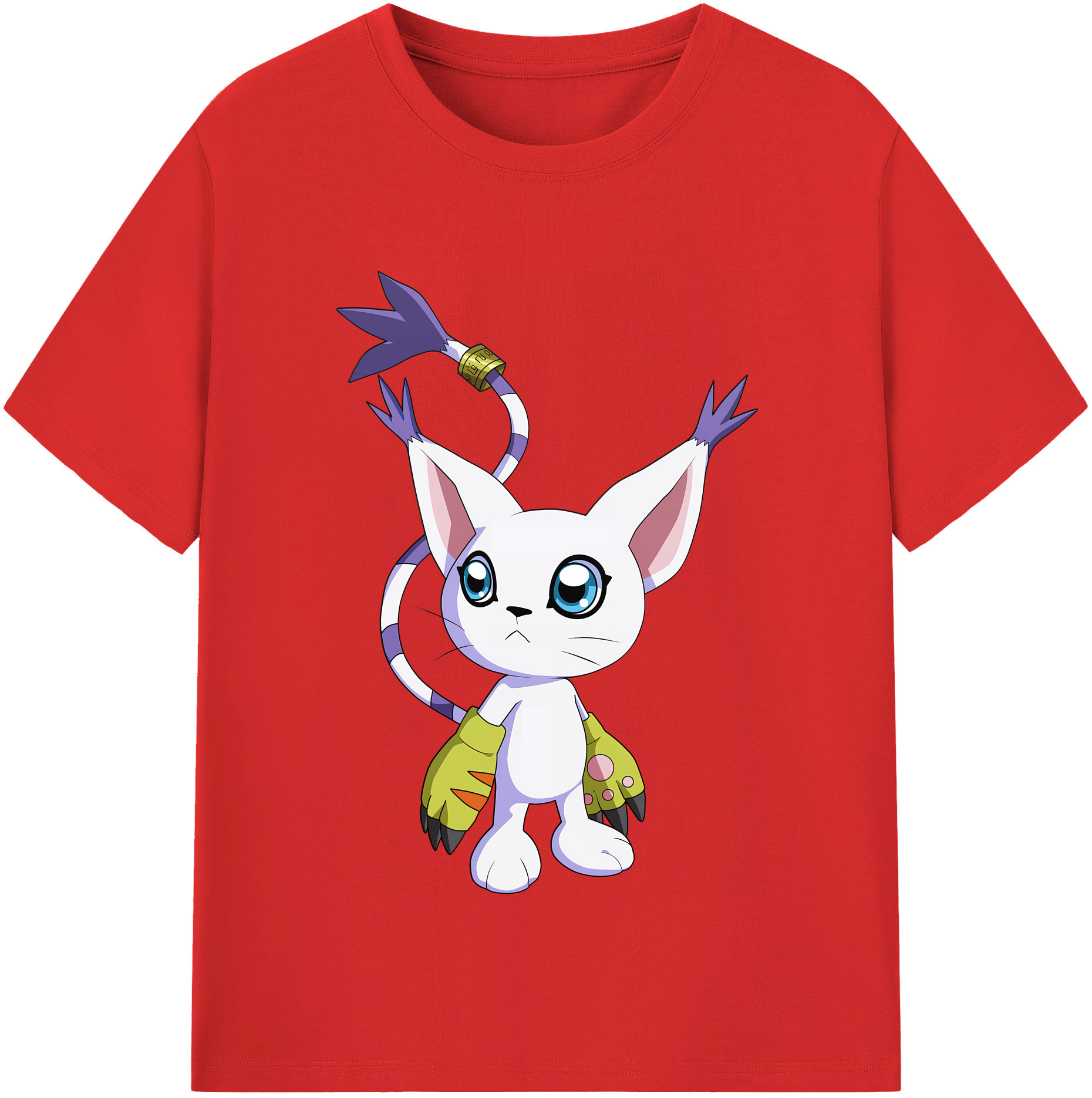 （画像用） Digimon デジタルモンスター/デジモン レディースカジュアルプリントTシャツ（綿100％）