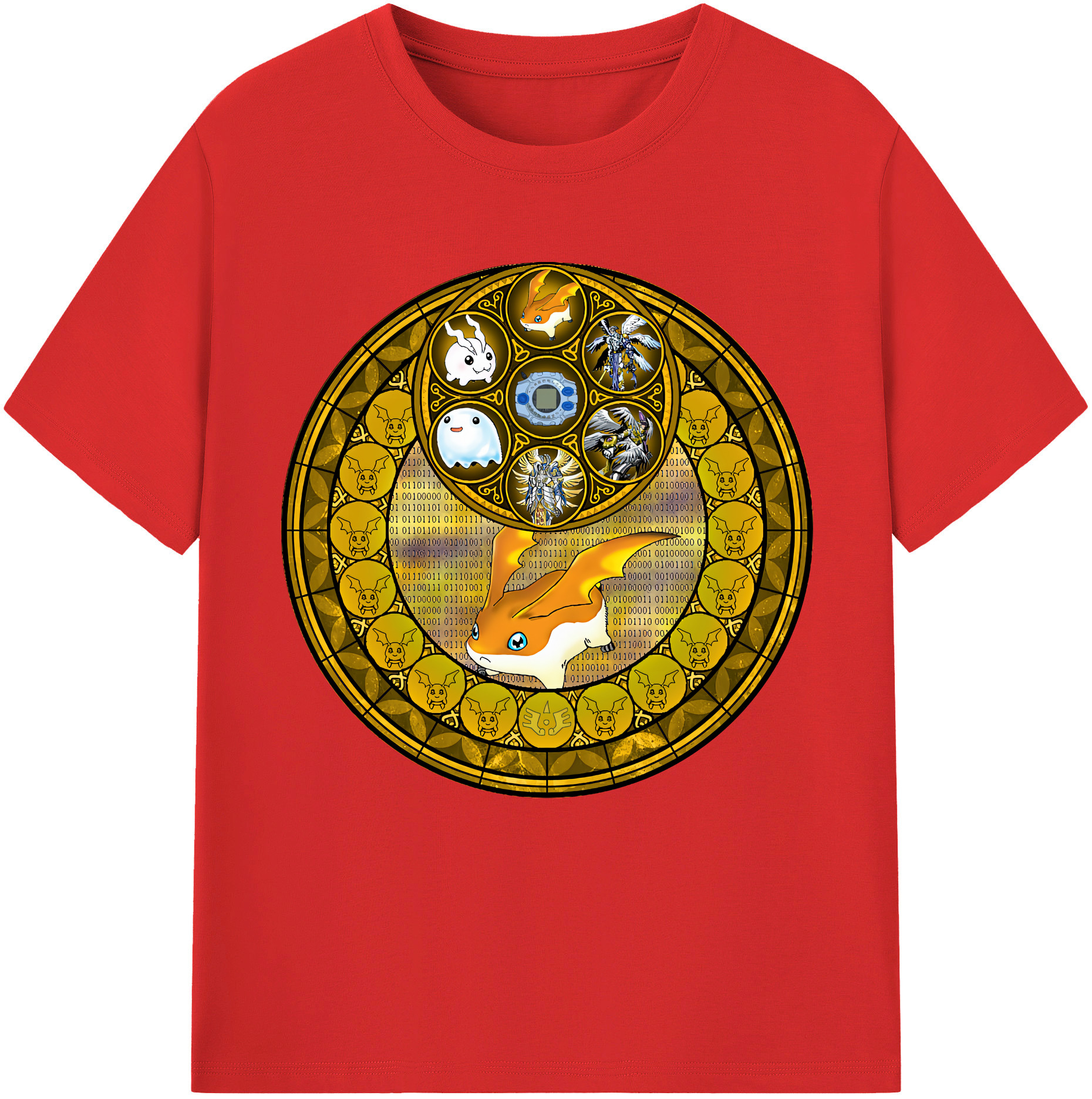 （画像用） Digimon デジタルモンスター/デジモン レディースカジュアルプリントTシャツ（綿100％）