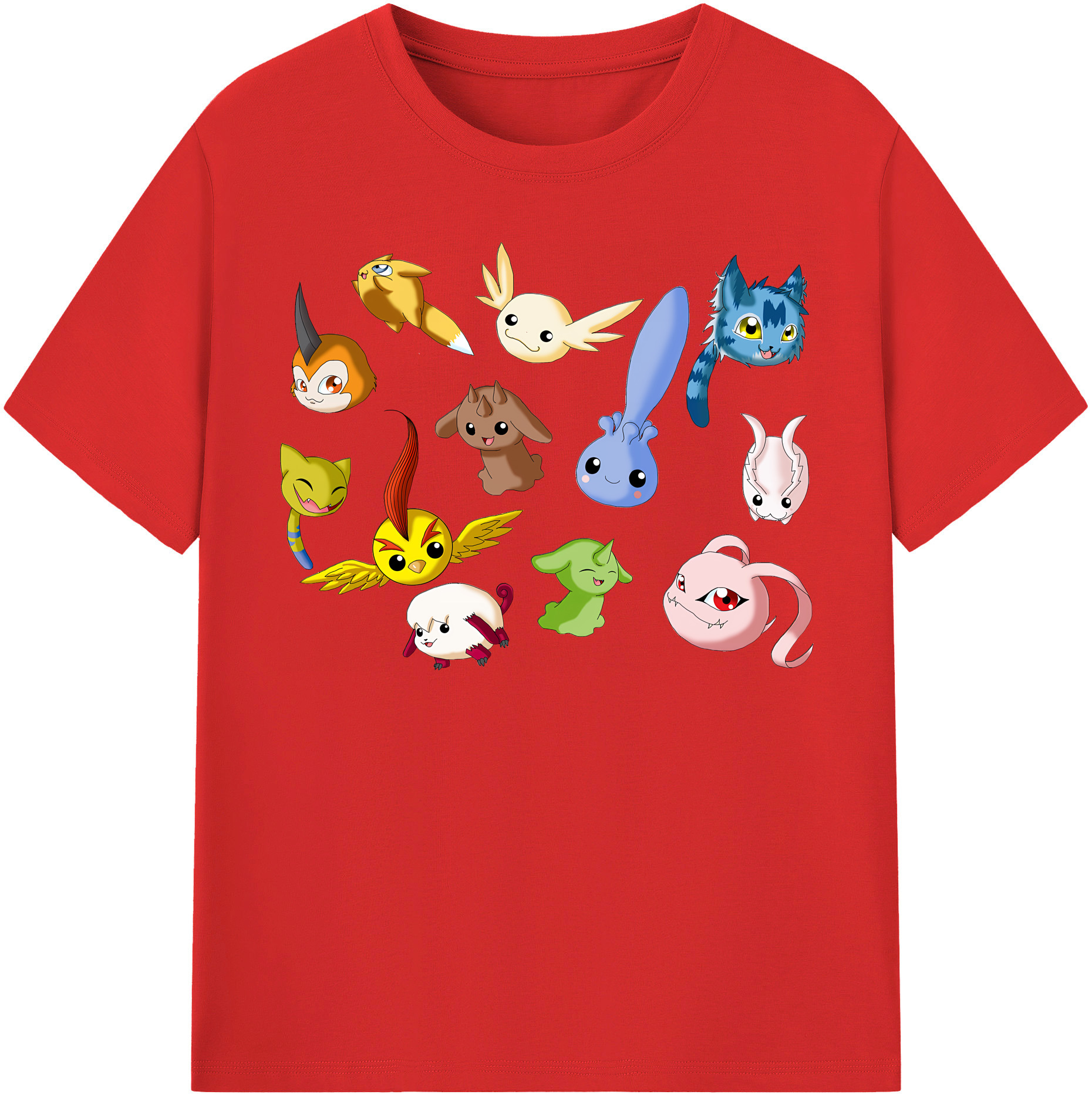 （画像用） Digimon デジタルモンスター/デジモン レディースカジュアルプリントTシャツ（綿100％）