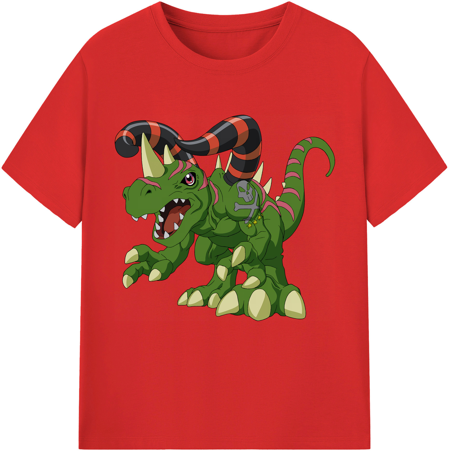 （画像用） Digimon デジタルモンスター/デジモン レディースカジュアルプリントTシャツ（綿100％）