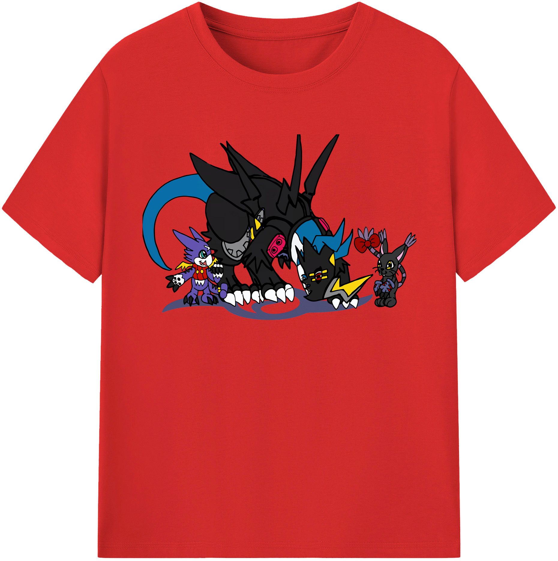 （画像用） Digimon デジタルモンスター/デジモン レディースカジュアルプリントTシャツ（綿100％）