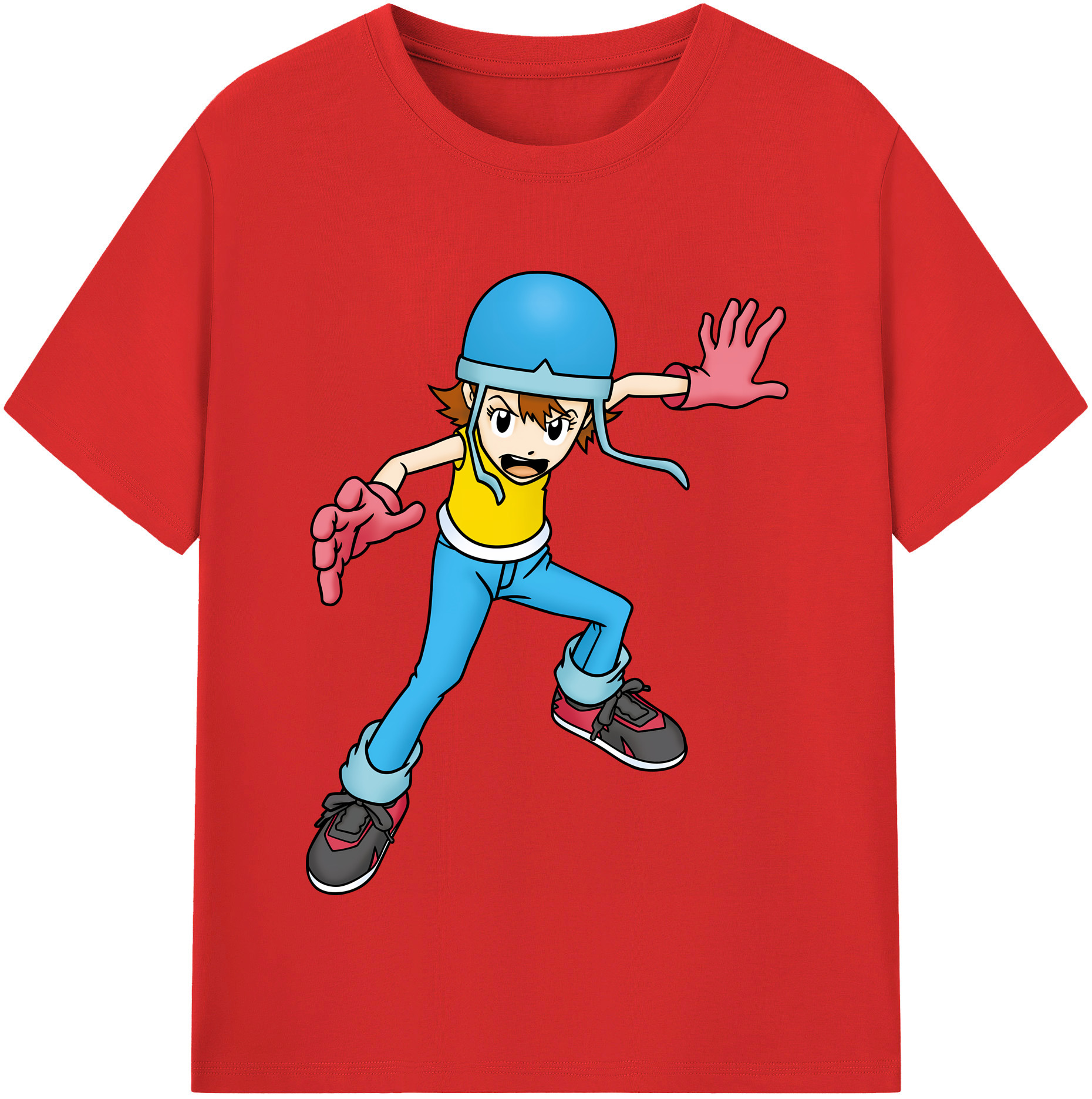 （画像用） Digimon デジタルモンスター/デジモン レディースカジュアルプリントTシャツ（綿100％）