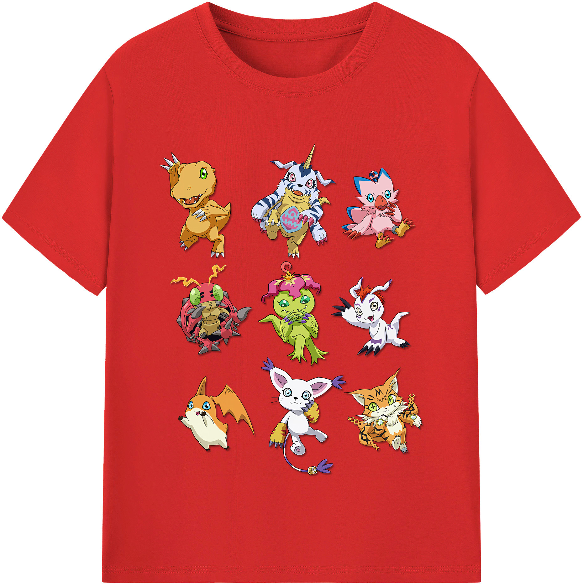 （画像用） Digimon デジタルモンスター/デジモン レディースカジュアルプリントTシャツ（綿100％）
