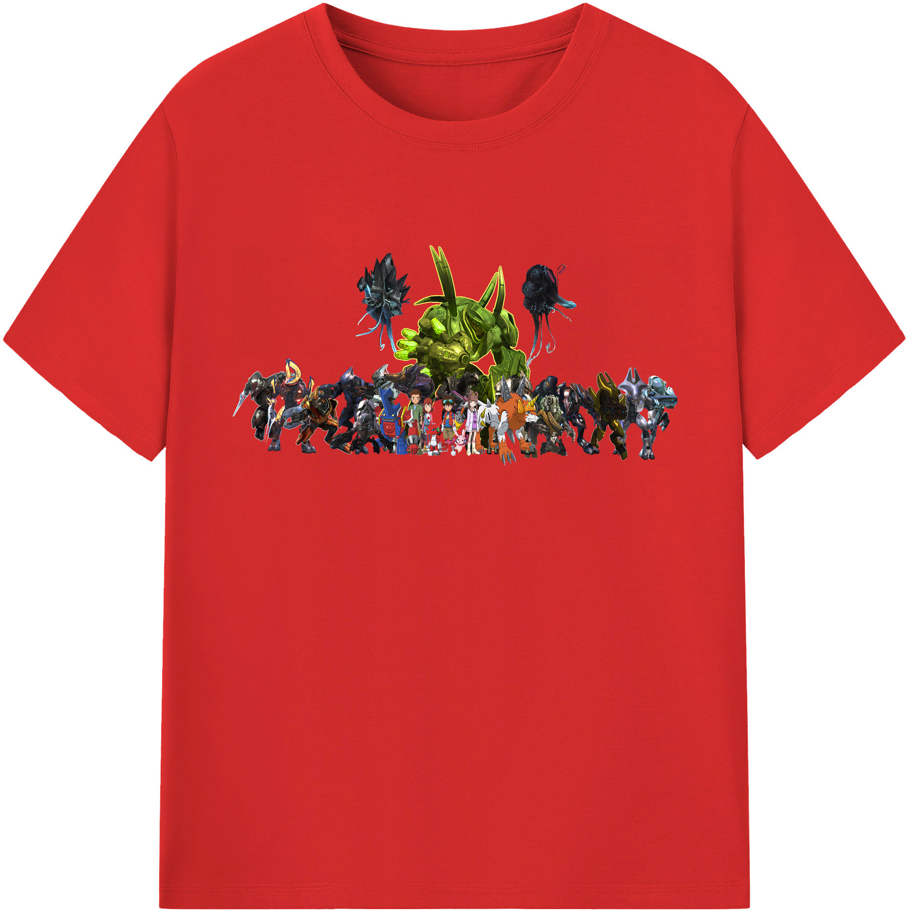 （画像用） Digimon デジタルモンスター/デジモン レディースカジュアルプリントTシャツ（綿100％）