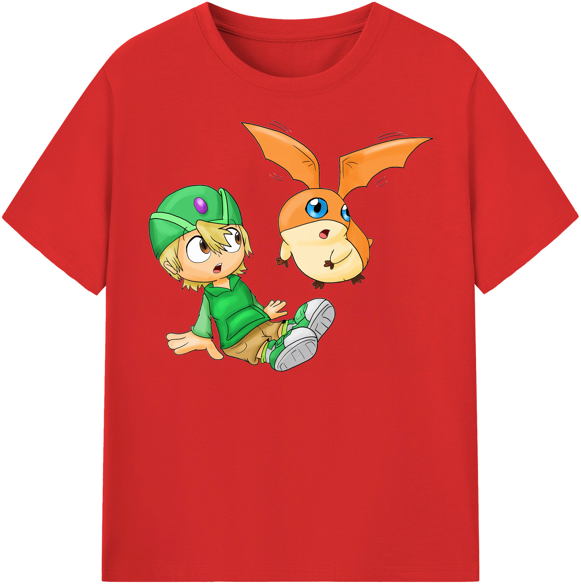 （画像用） Digimon デジタルモンスター/デジモン レディースカジュアルプリントTシャツ（綿100％）