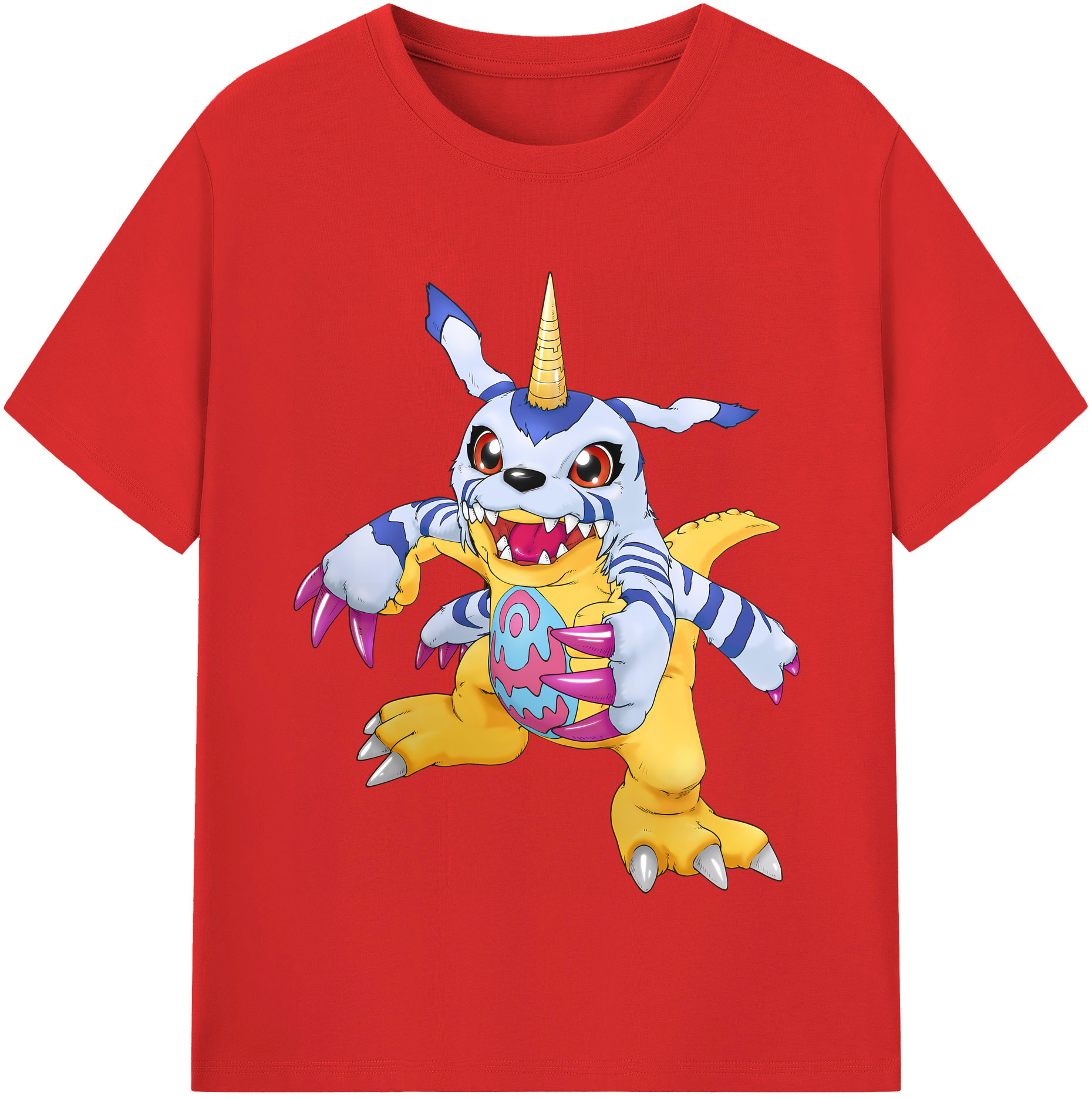 （画像用） Digimon デジタルモンスター/デジモン レディースカジュアルプリントTシャツ（綿100％）