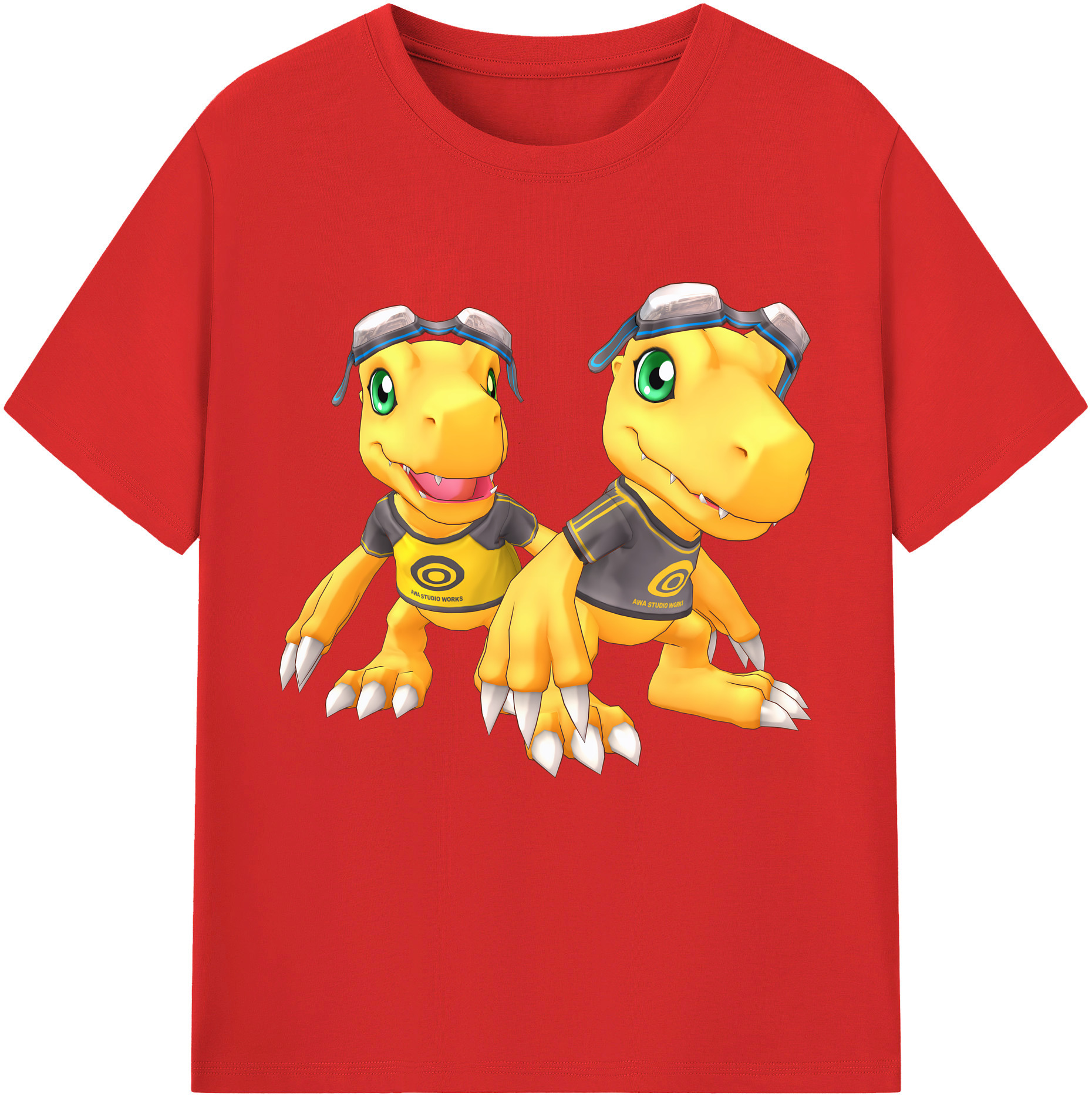 （画像用） Digimon デジタルモンスター/デジモン レディースカジュアルプリントTシャツ（綿100％）
