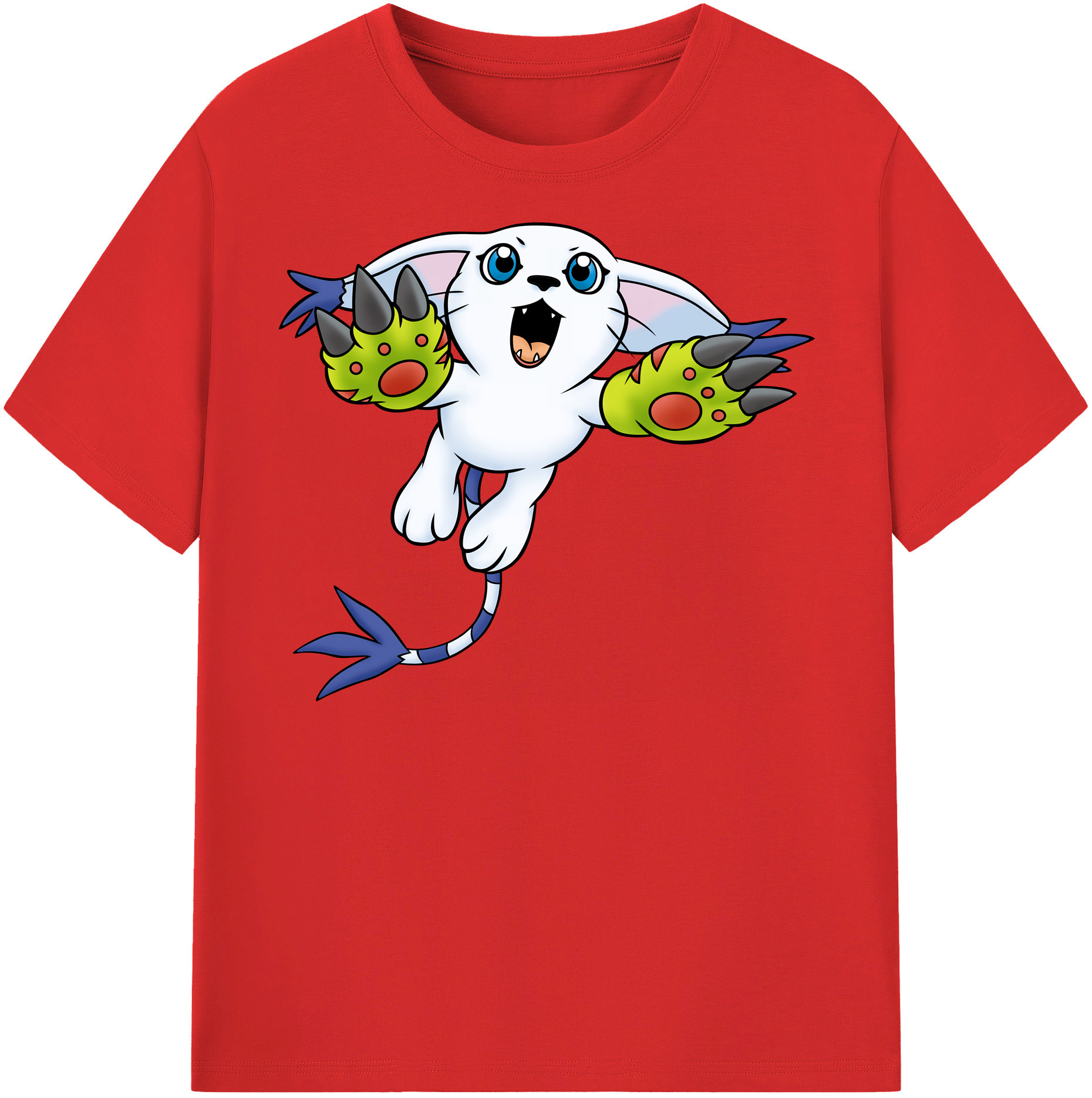 （画像用） Digimon デジタルモンスター/デジモン レディースカジュアルプリントTシャツ（綿100％）