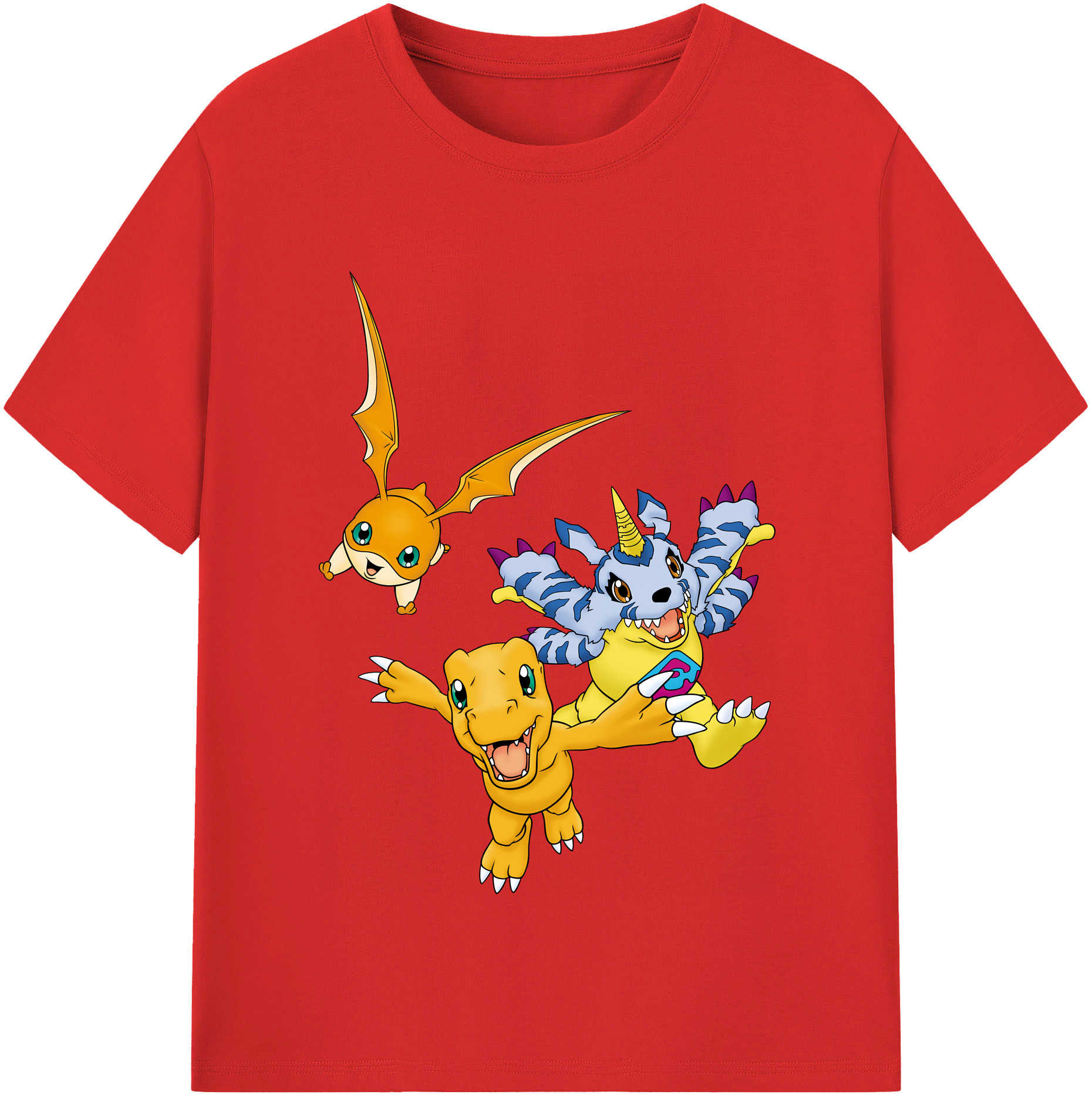 （画像用） Digimon デジタルモンスター/デジモン レディースカジュアルプリントTシャツ（綿100％）