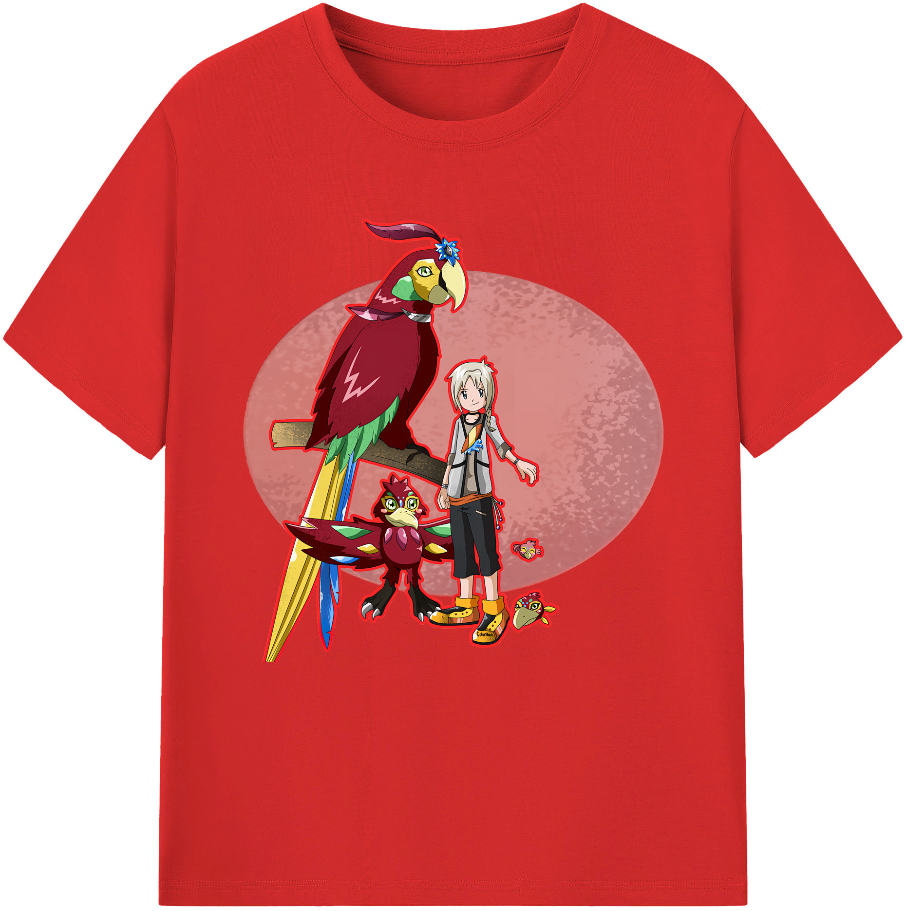 （画像用） Digimon デジタルモンスター/デジモン レディースカジュアルプリントTシャツ（綿100％）