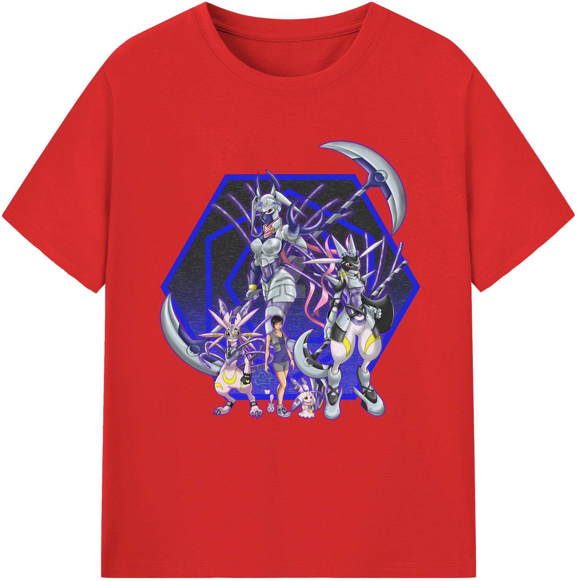（画像用） Digimon デジタルモンスター/デジモン レディースカジュアルプリントTシャツ（綿100％）