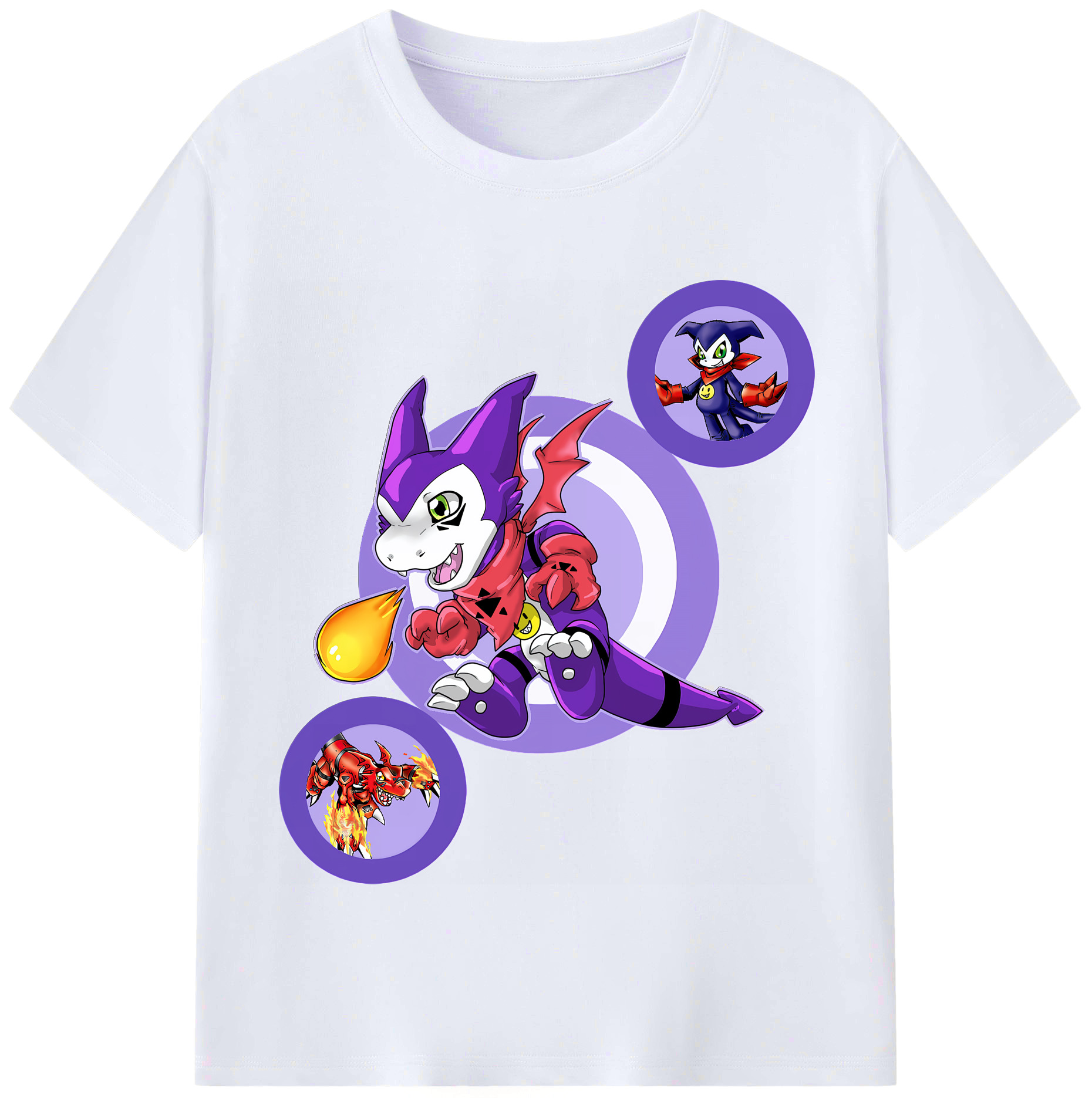 （画像用） Digimon デジタルモンスター/デジモン レディースカジュアルプリントTシャツ（綿100％）